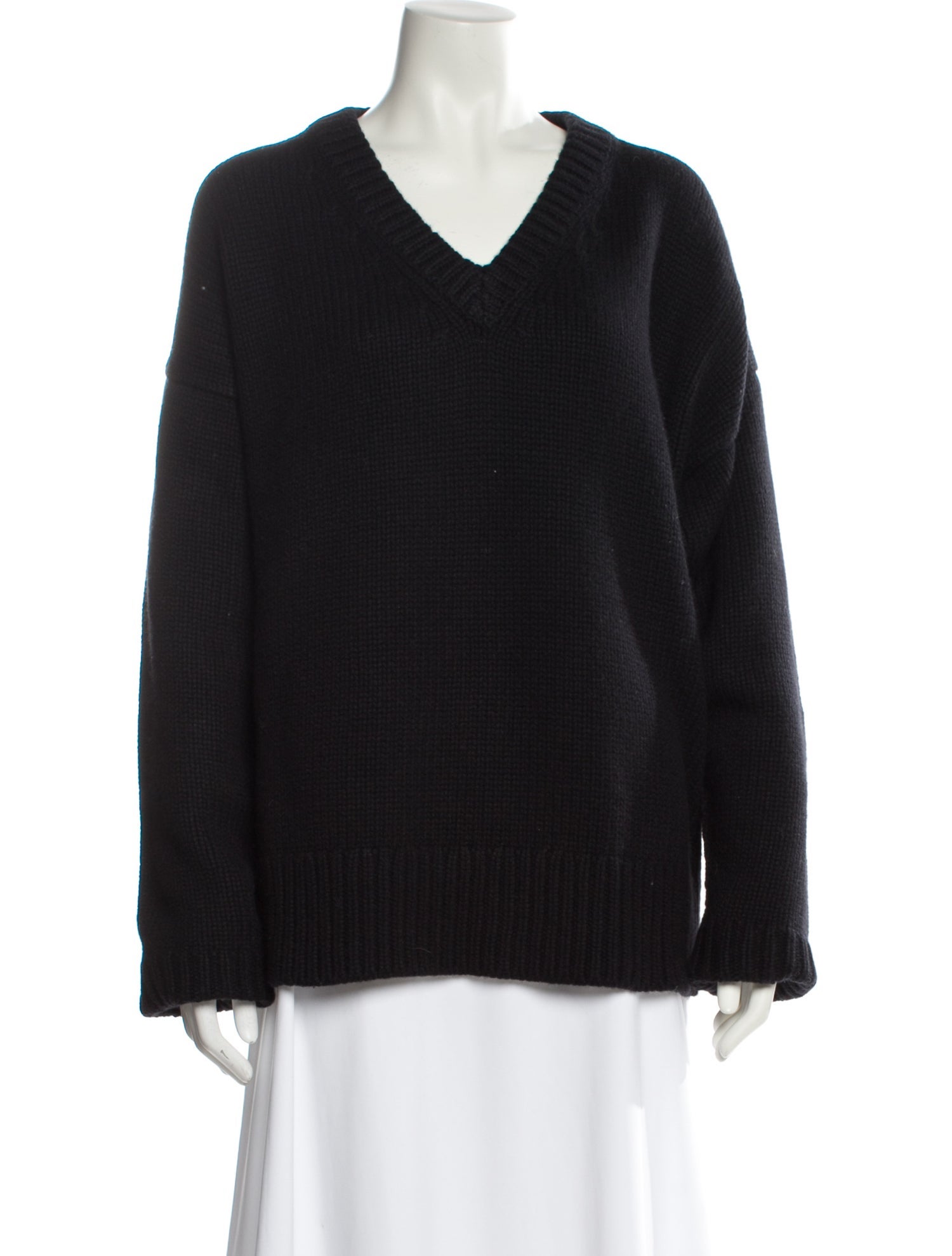 The Row Merino Wool V-Neck Sweater