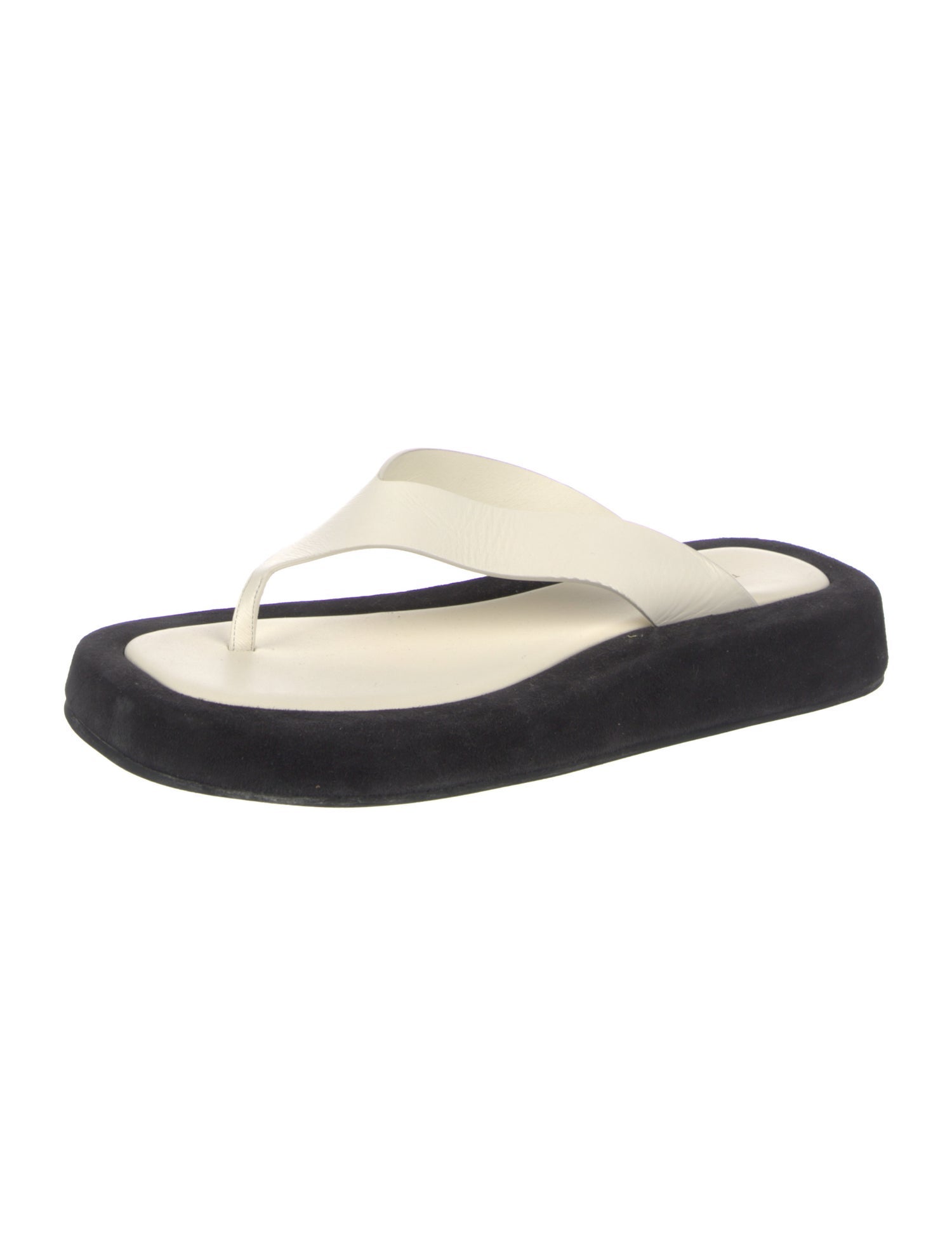The Row Ginza Leather Flip Flops