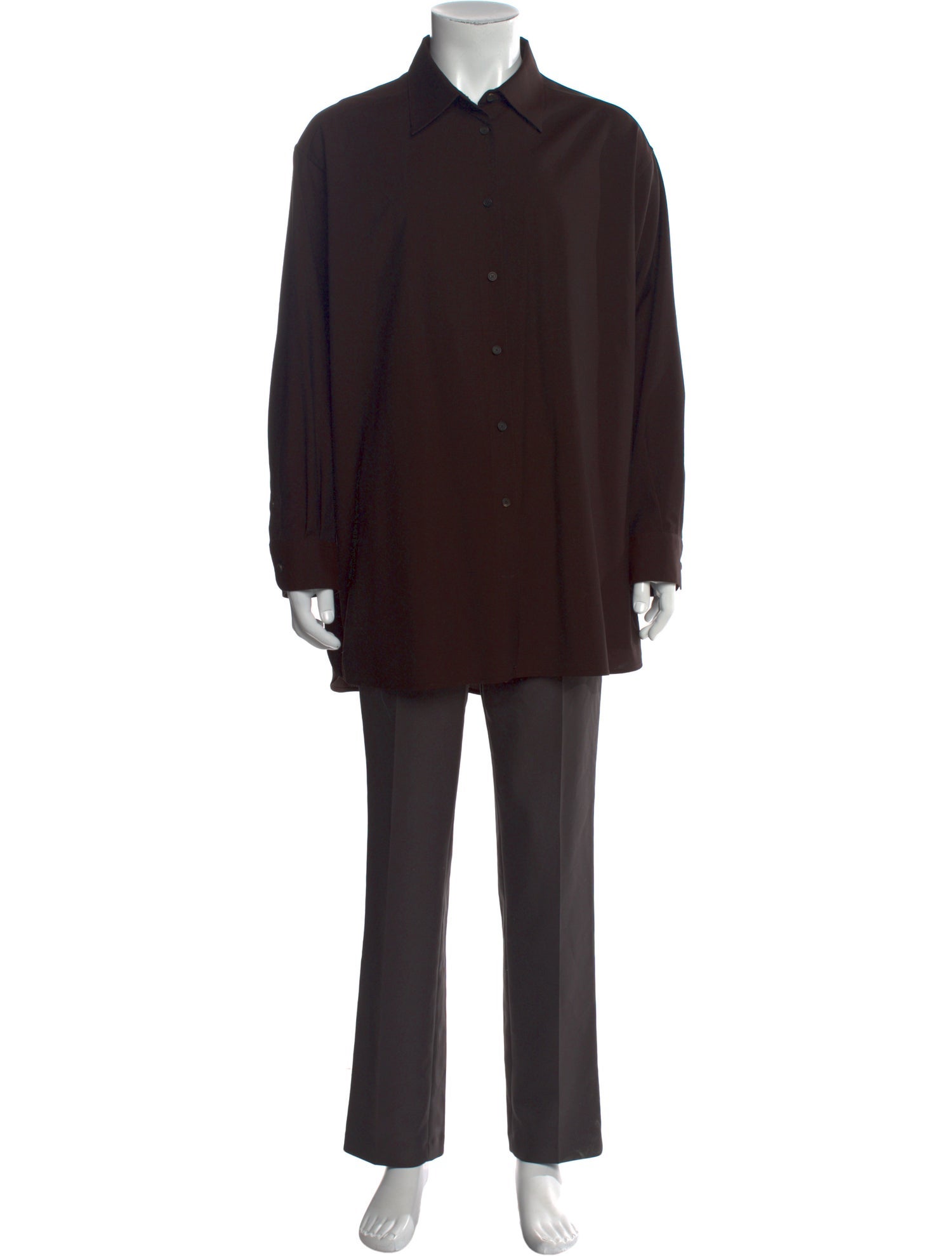 The Row Virgin Wool Long Sleeve Shirt