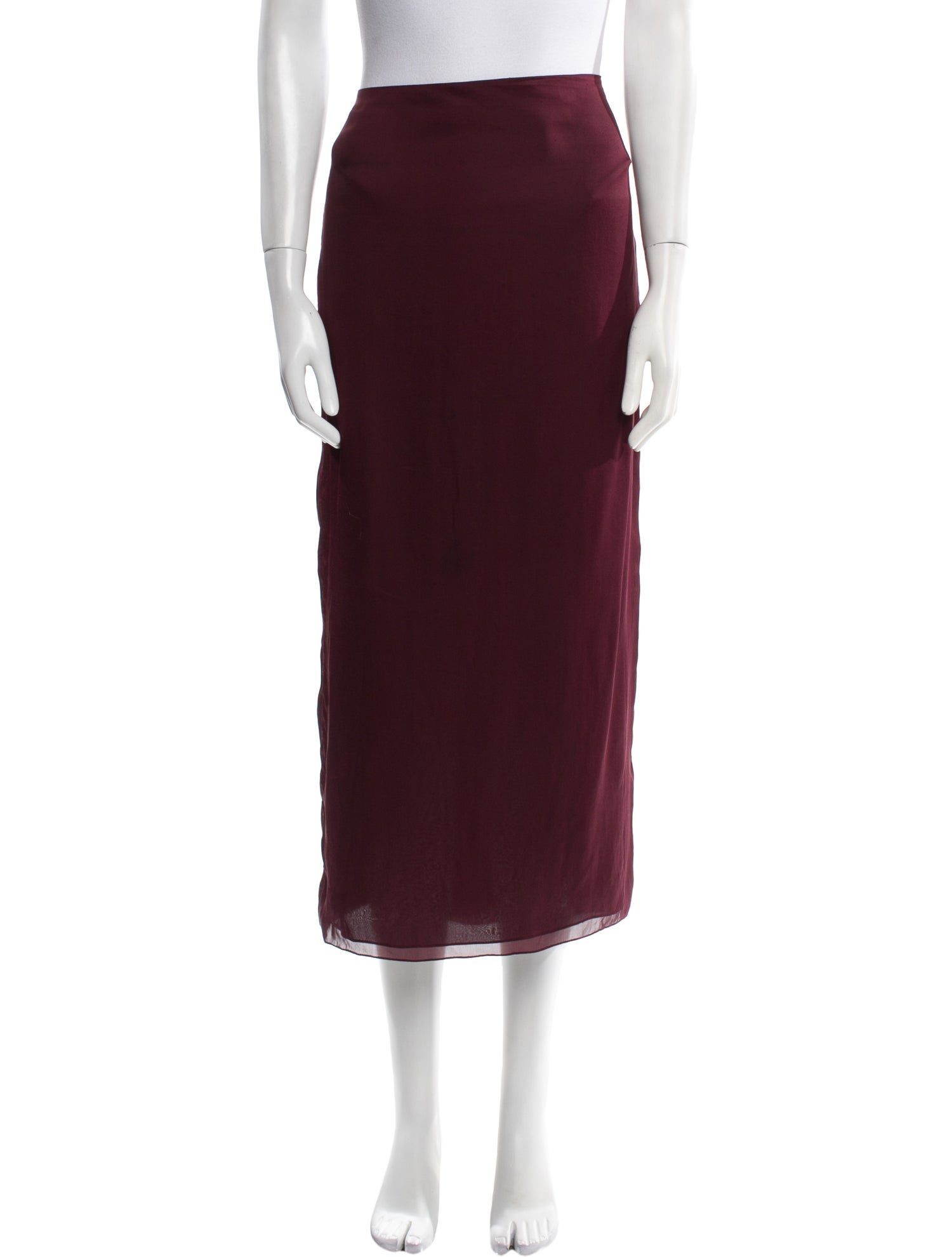 The Row Silk Midi Length Skirt
