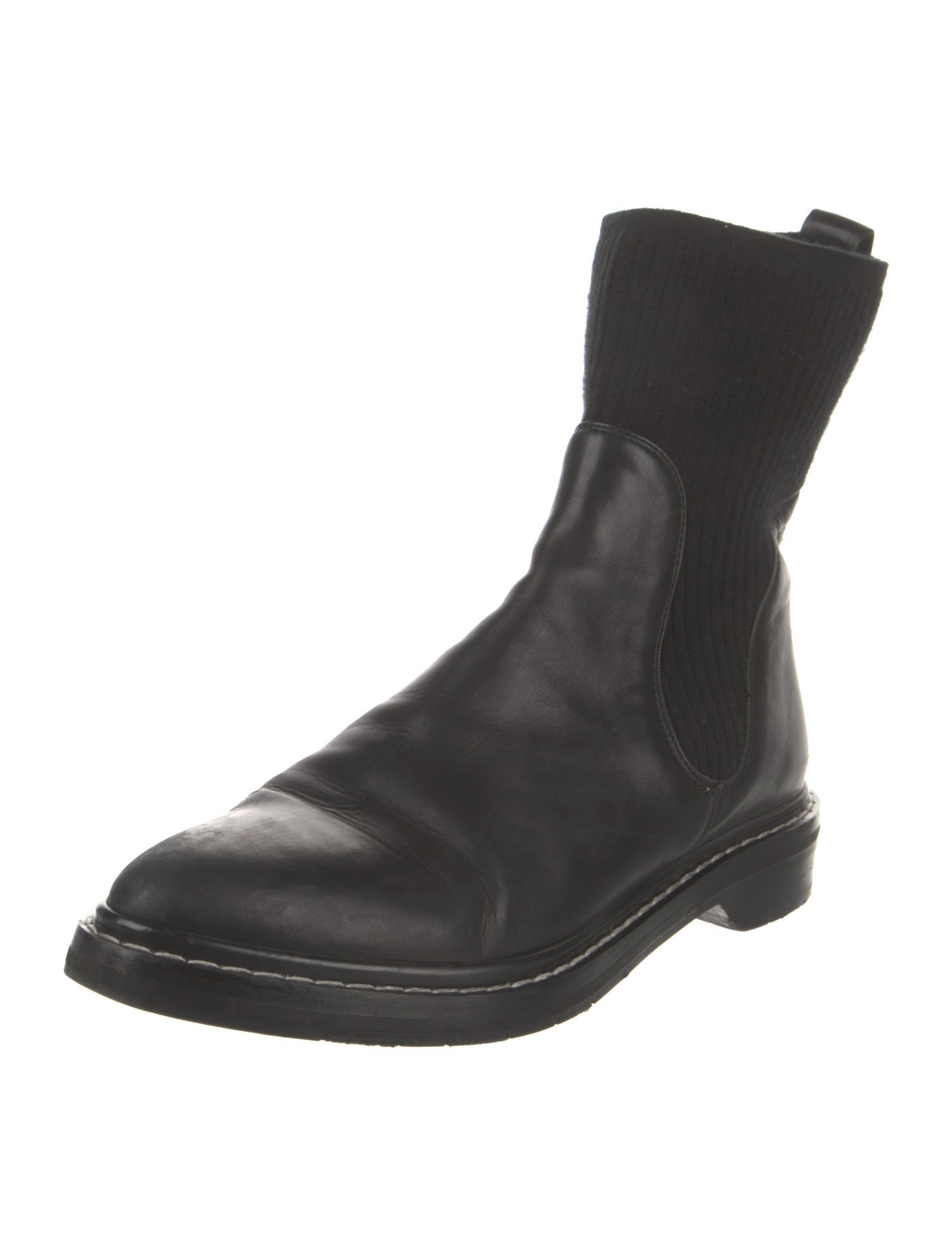 The Row Fara Leather Chelsea Boots