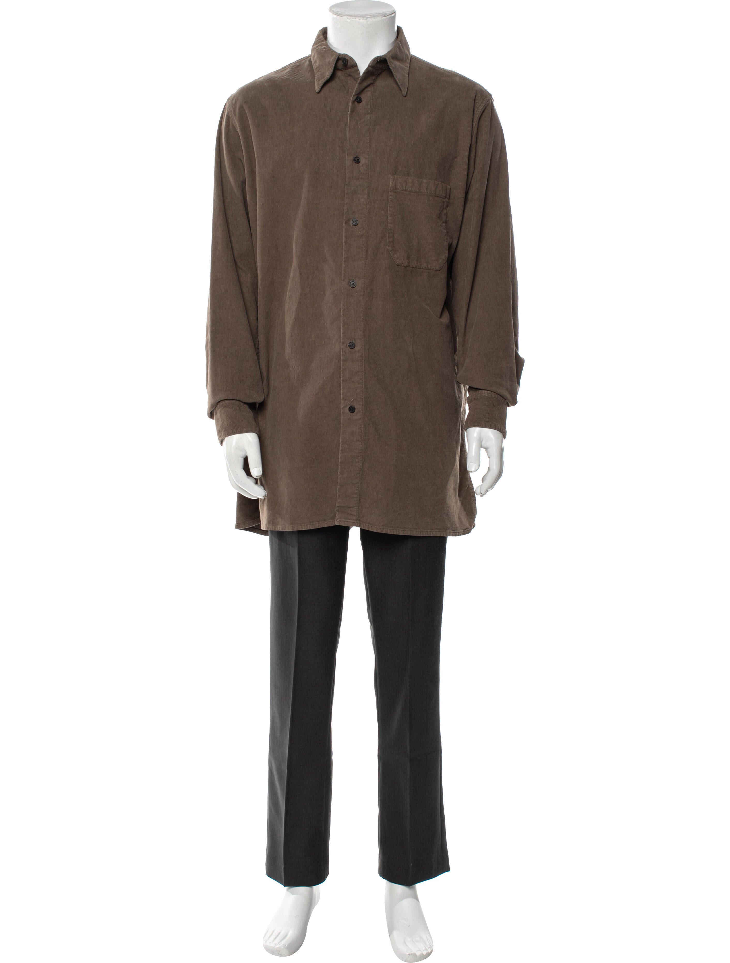 The Row 'Melvin' Corduroy Long Sleeve Shirt