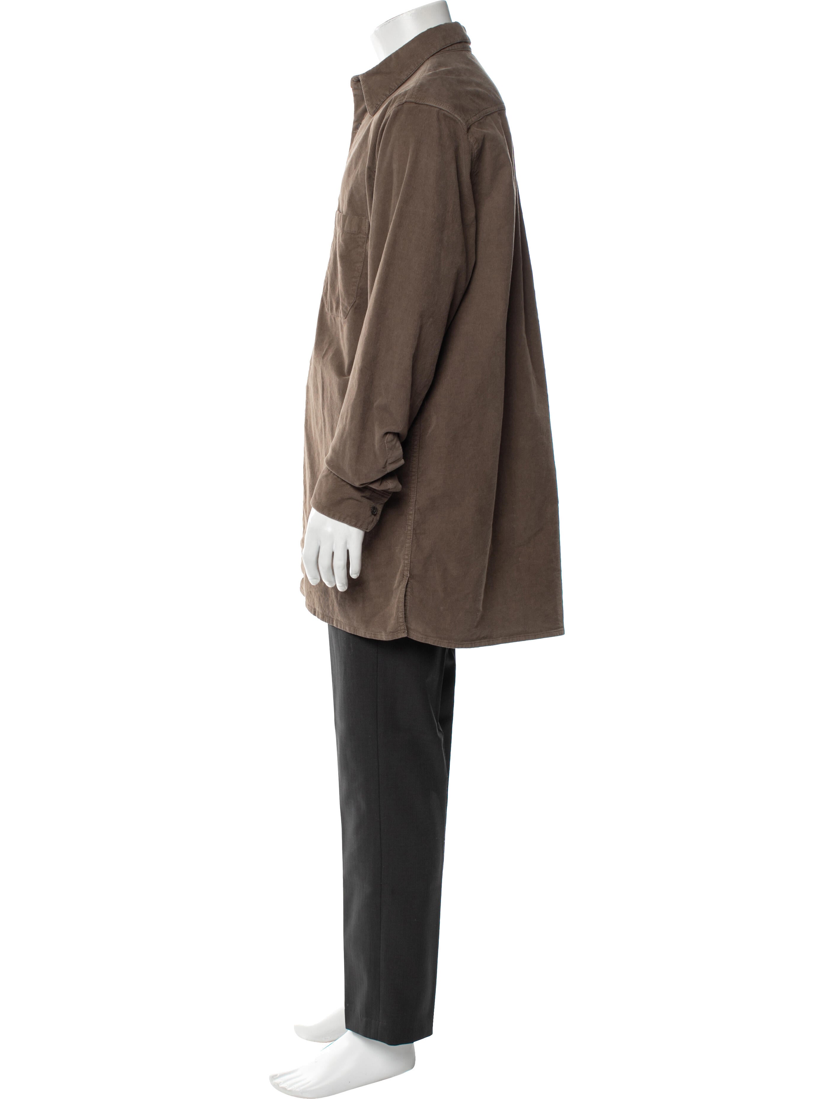 The Row 'Melvin' Corduroy Long Sleeve Shirt