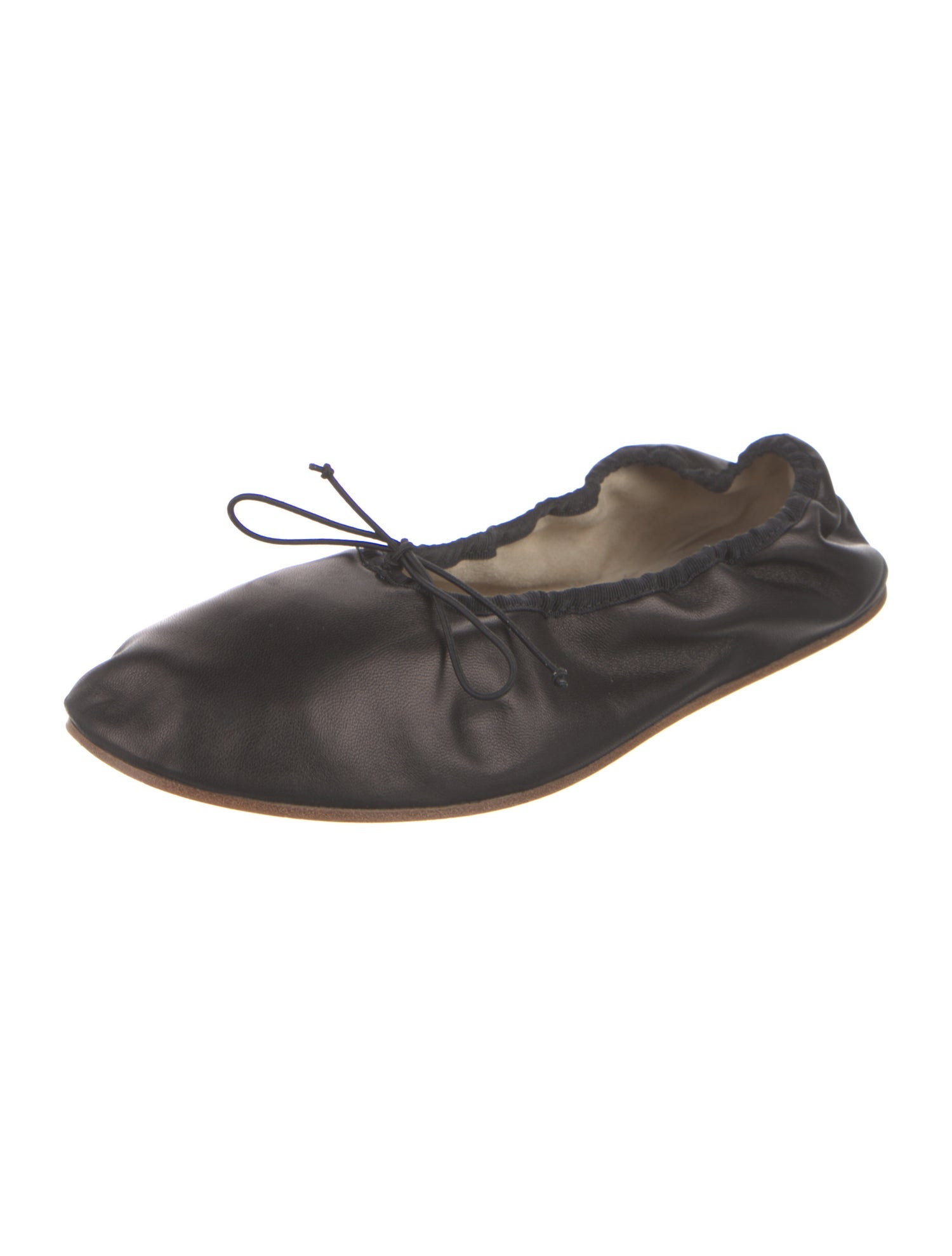 The Row Round Leather Ballet Flats