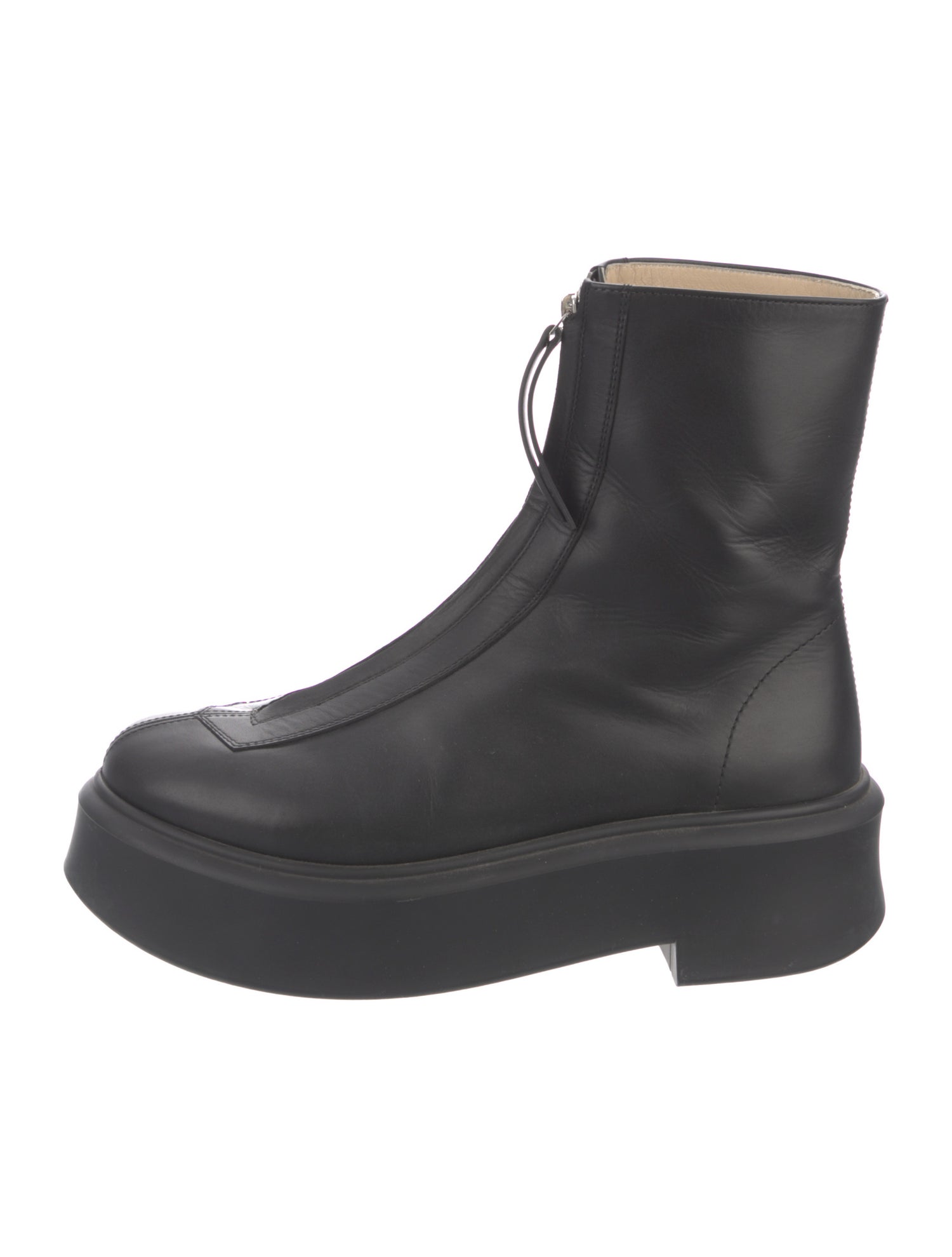 The Row Leather Lace-Up Boots