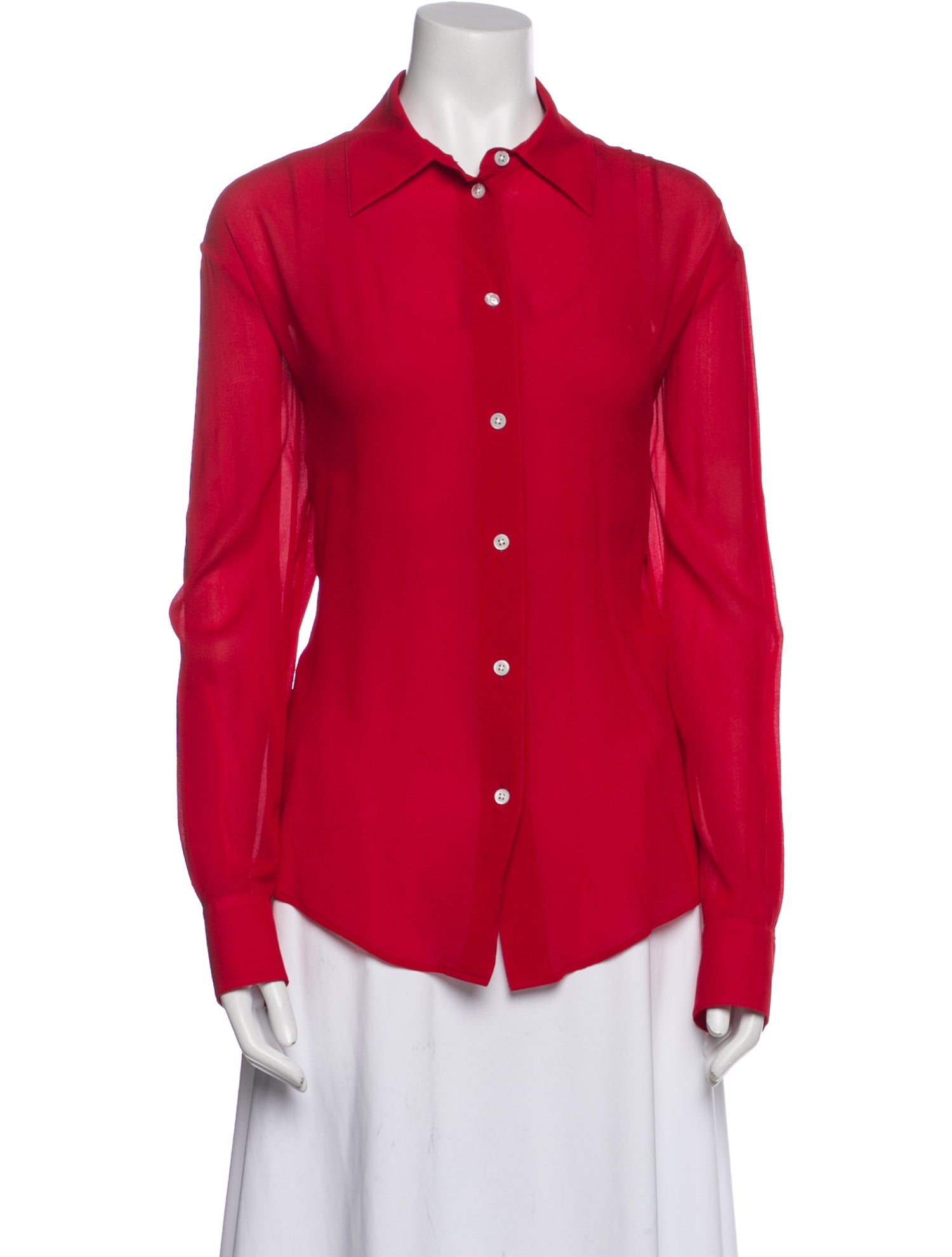The Row Silk Long Sleeve Button-Up Top w/ Tags