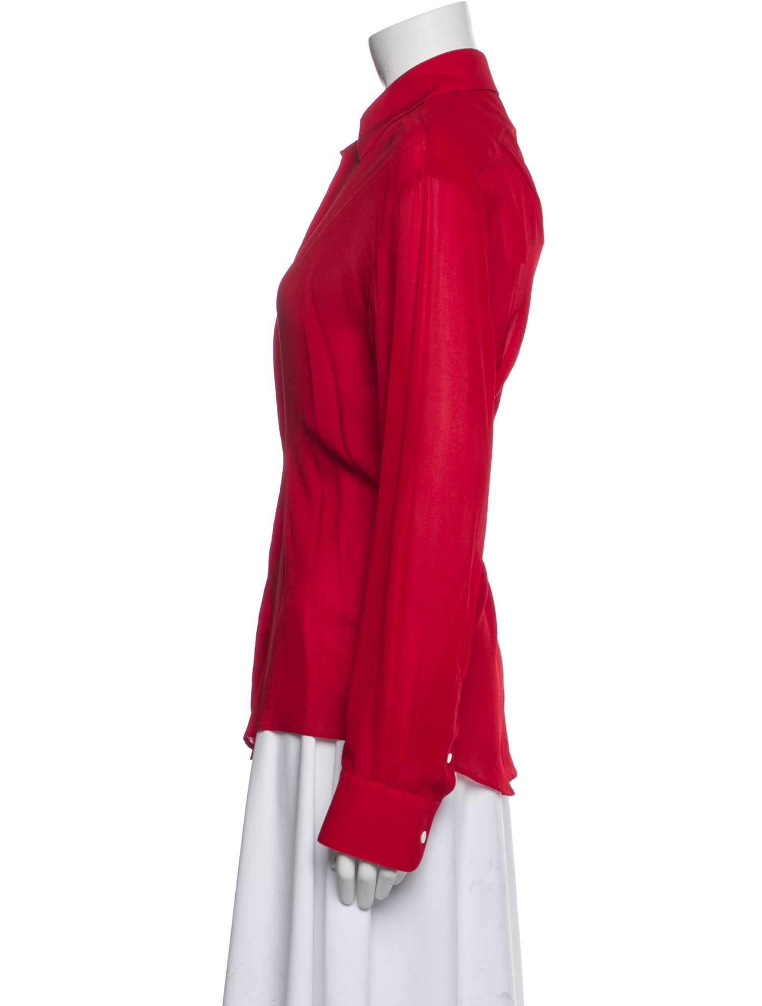 The Row Silk Long Sleeve Button-Up Top w/ Tags