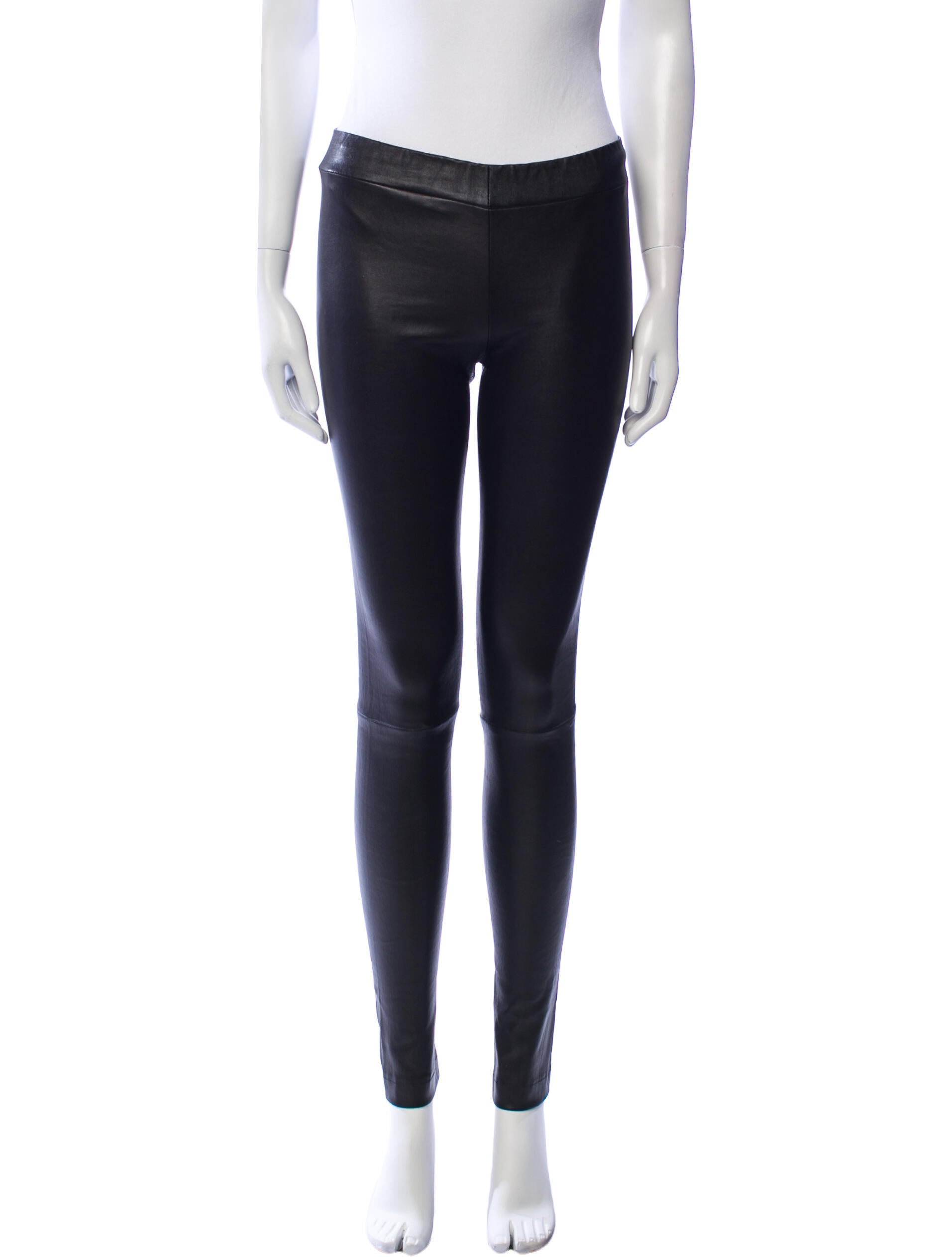 The Row Leather Skinny Leg Pants