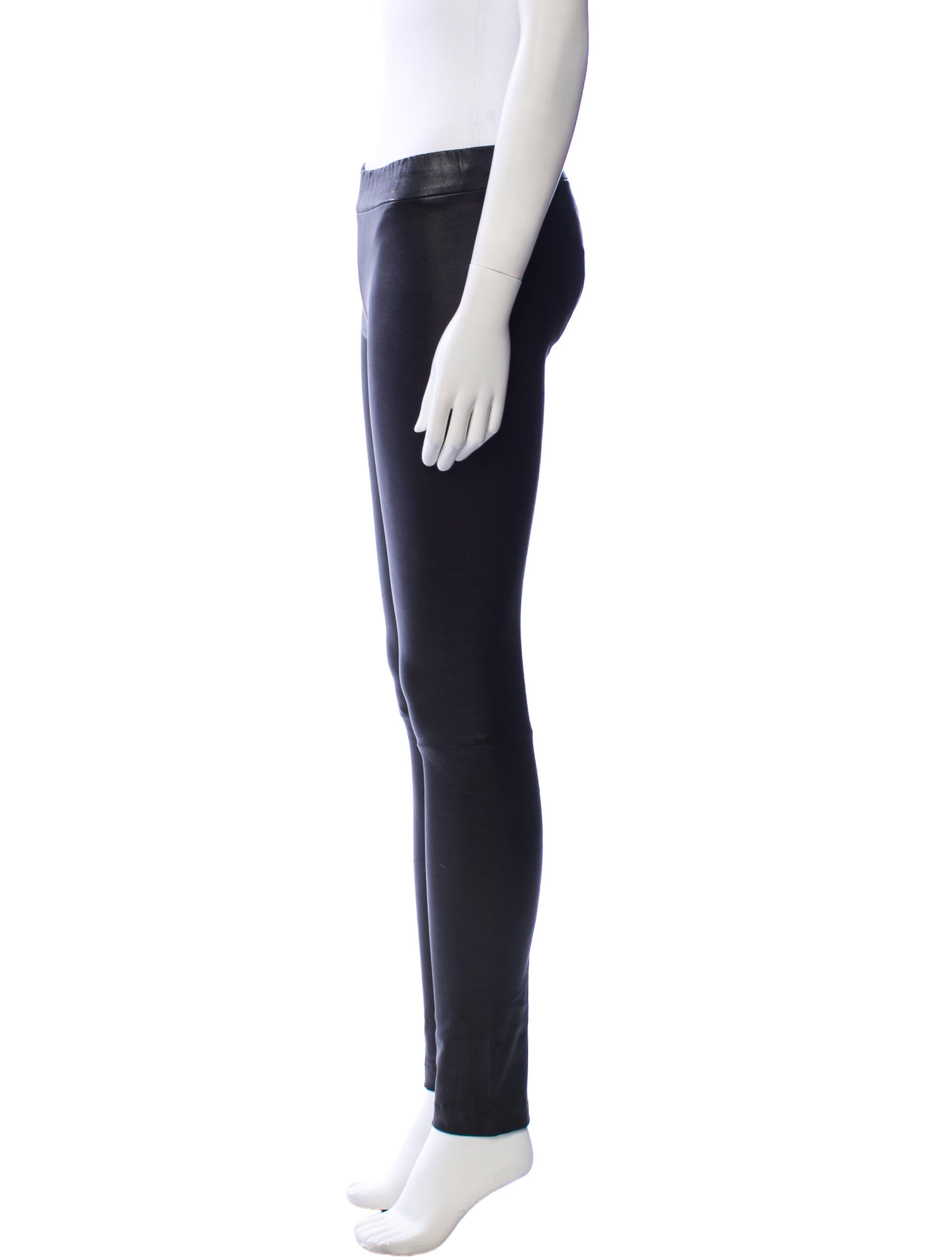 The Row Leather Skinny Leg Pants