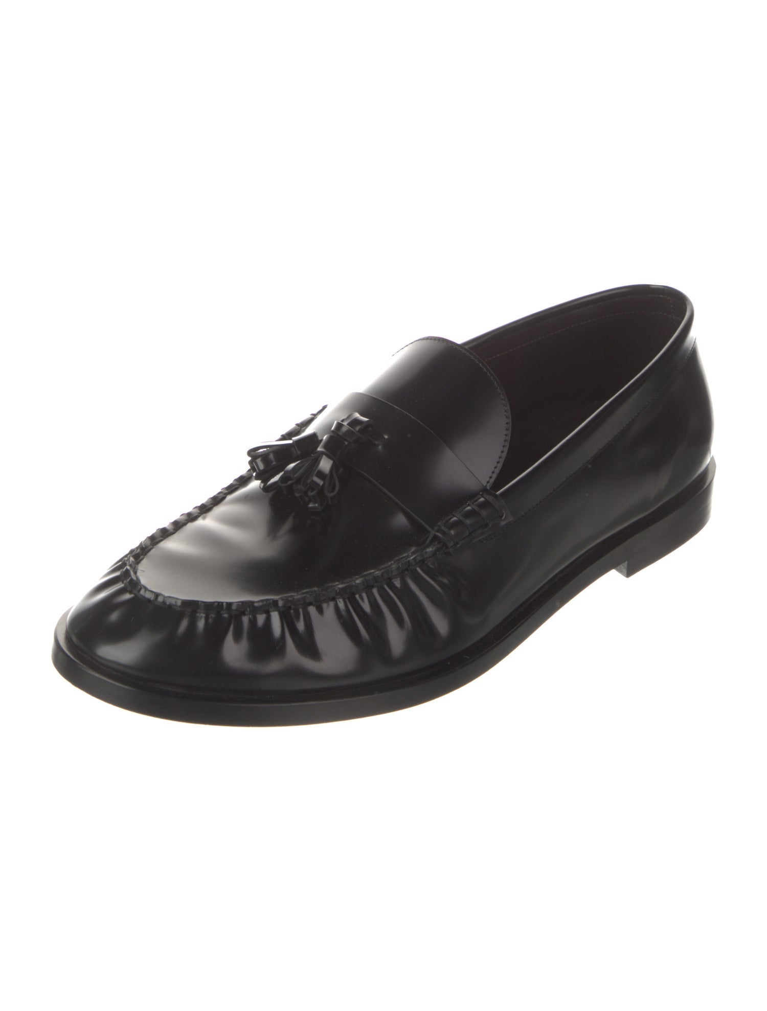 The Row Leather Tassel Accents Dress Loafers