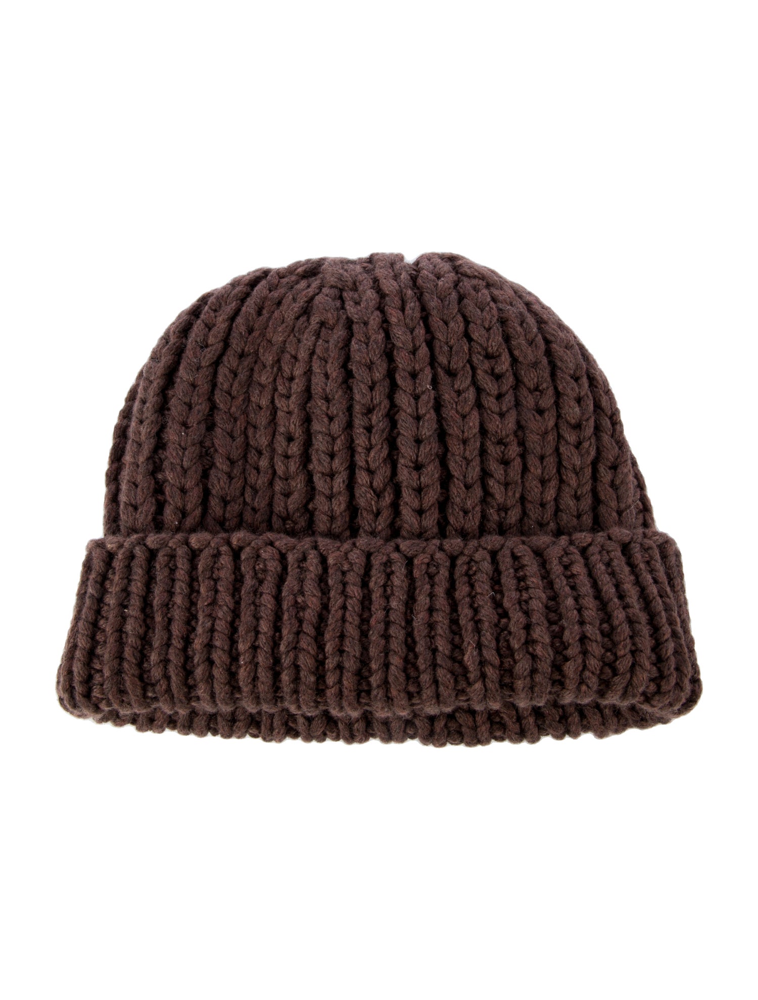 The Row Brown Cashmere Knitted Beanie