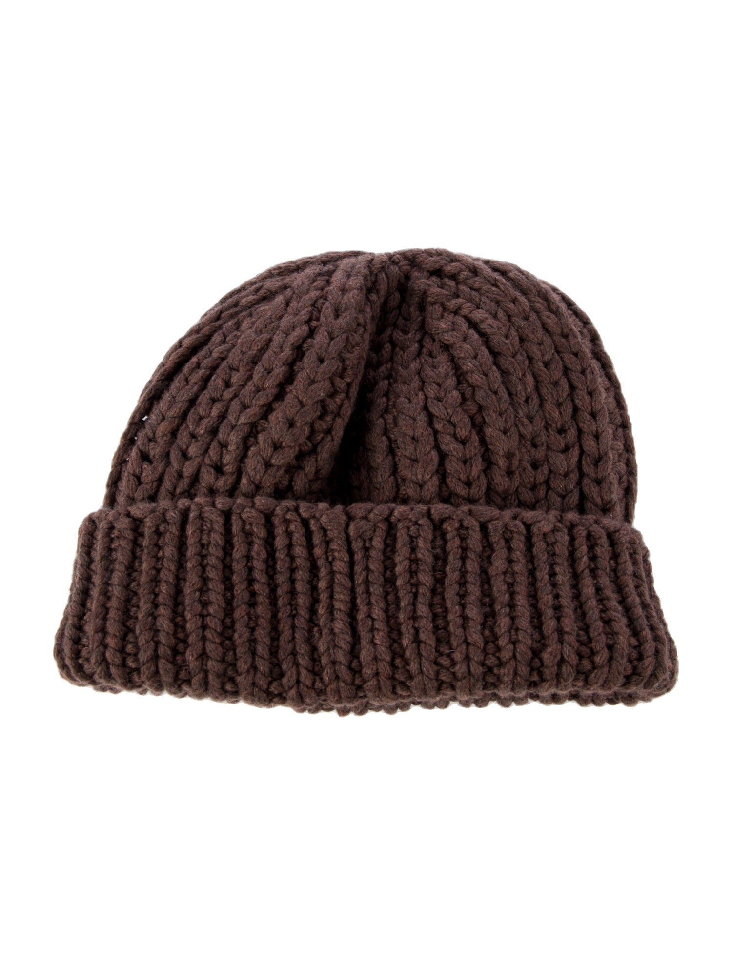 The Row Brown Cashmere Knitted Beanie