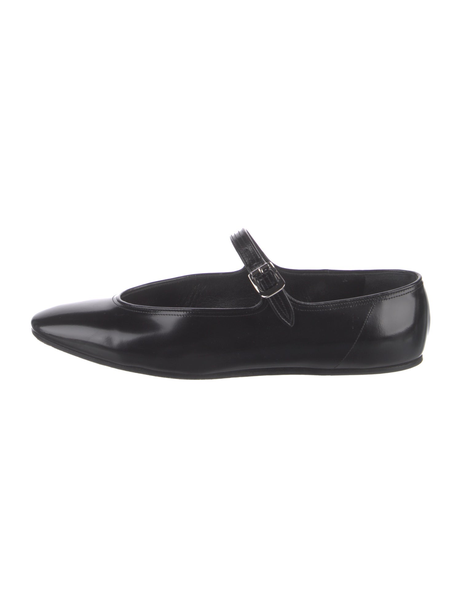 The Row Olga Leather Mary Jane Flats