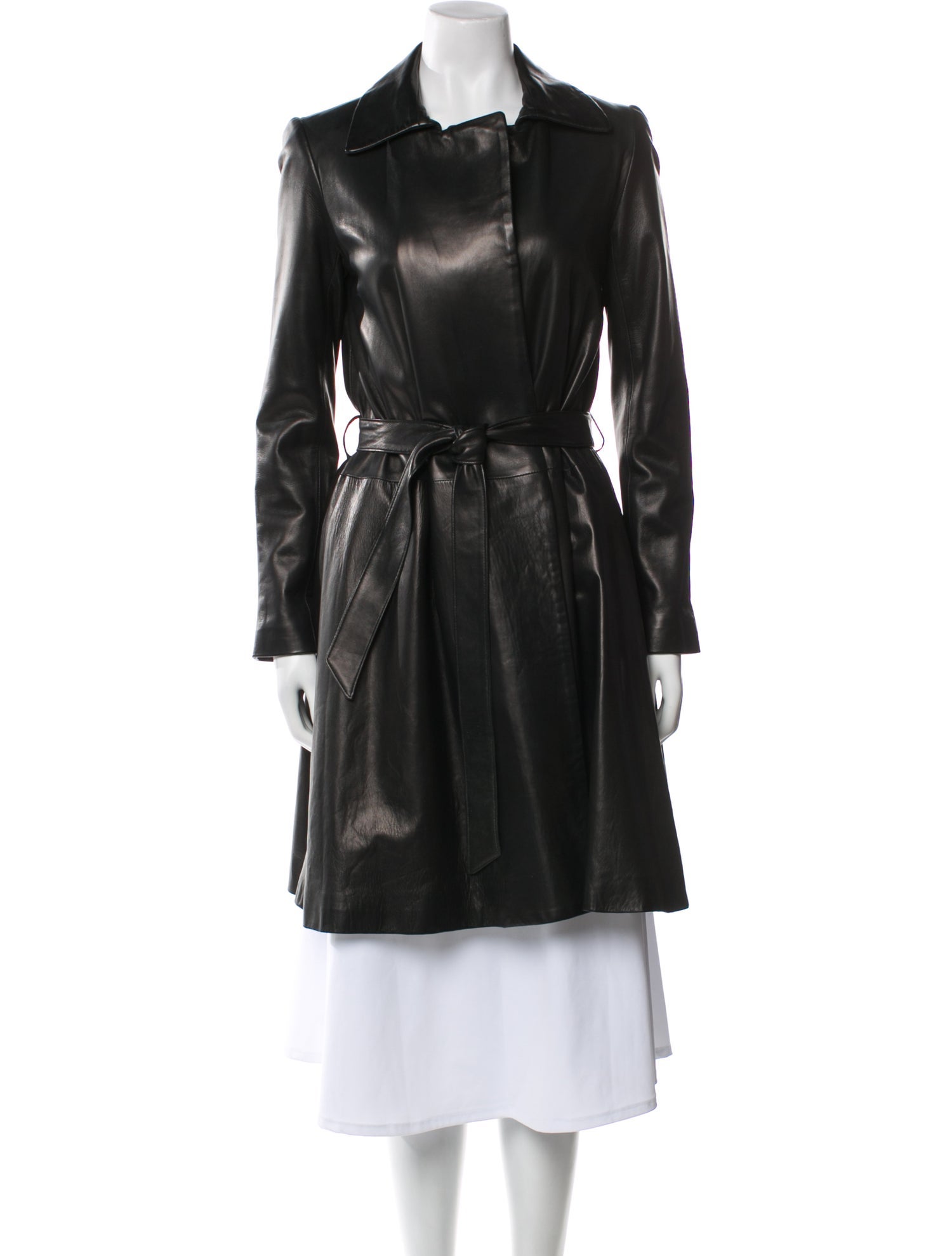 The Row Leather Trench Coat