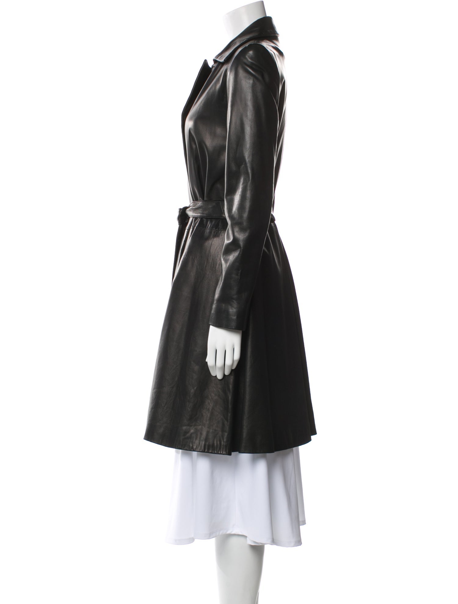 The Row Leather Trench Coat