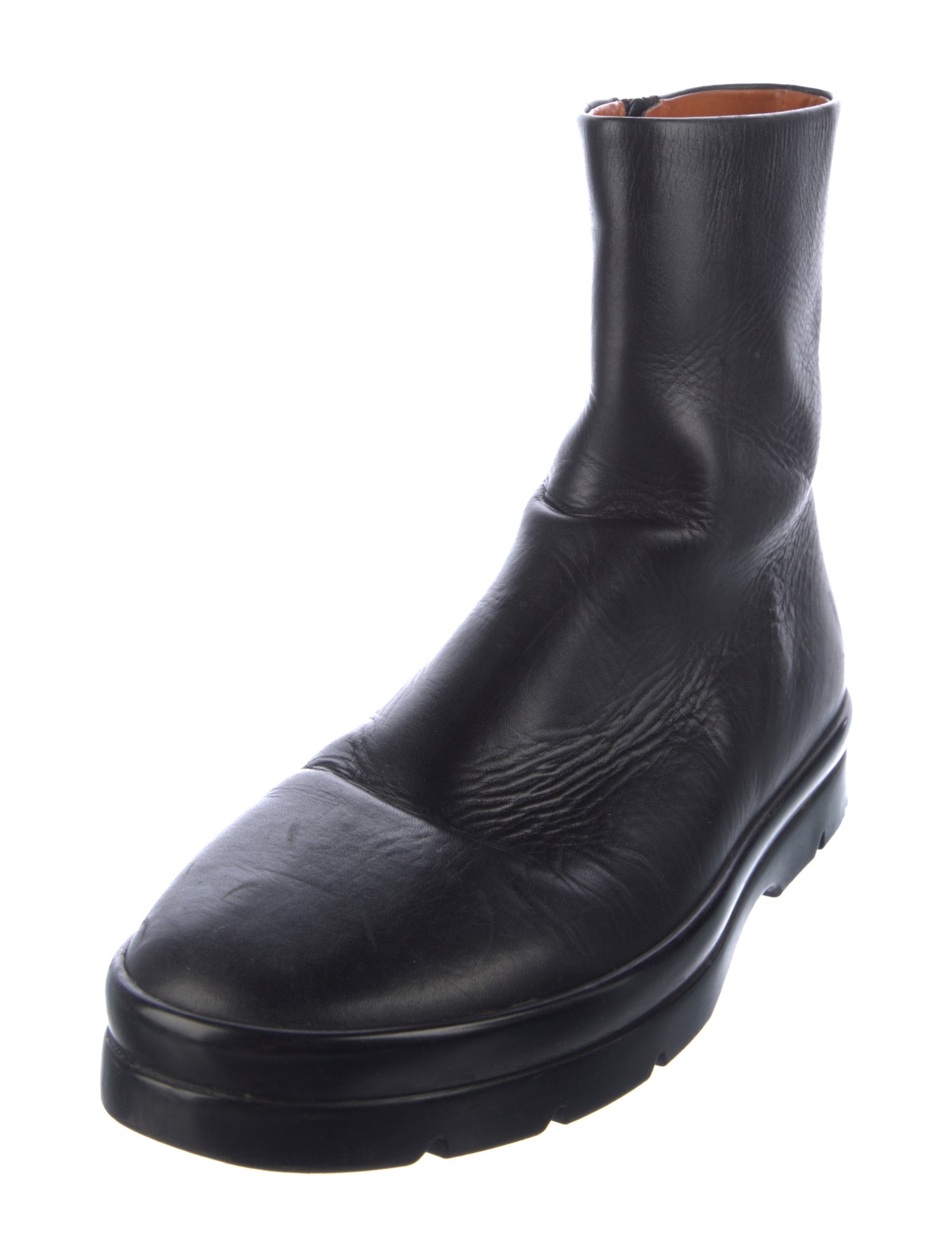 The Row Leather Combat Boots