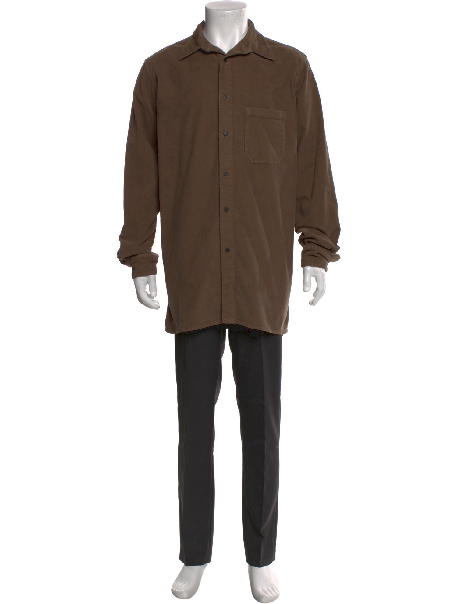 The Row 'Melvin' Corduroy Long Sleeve Shirt
