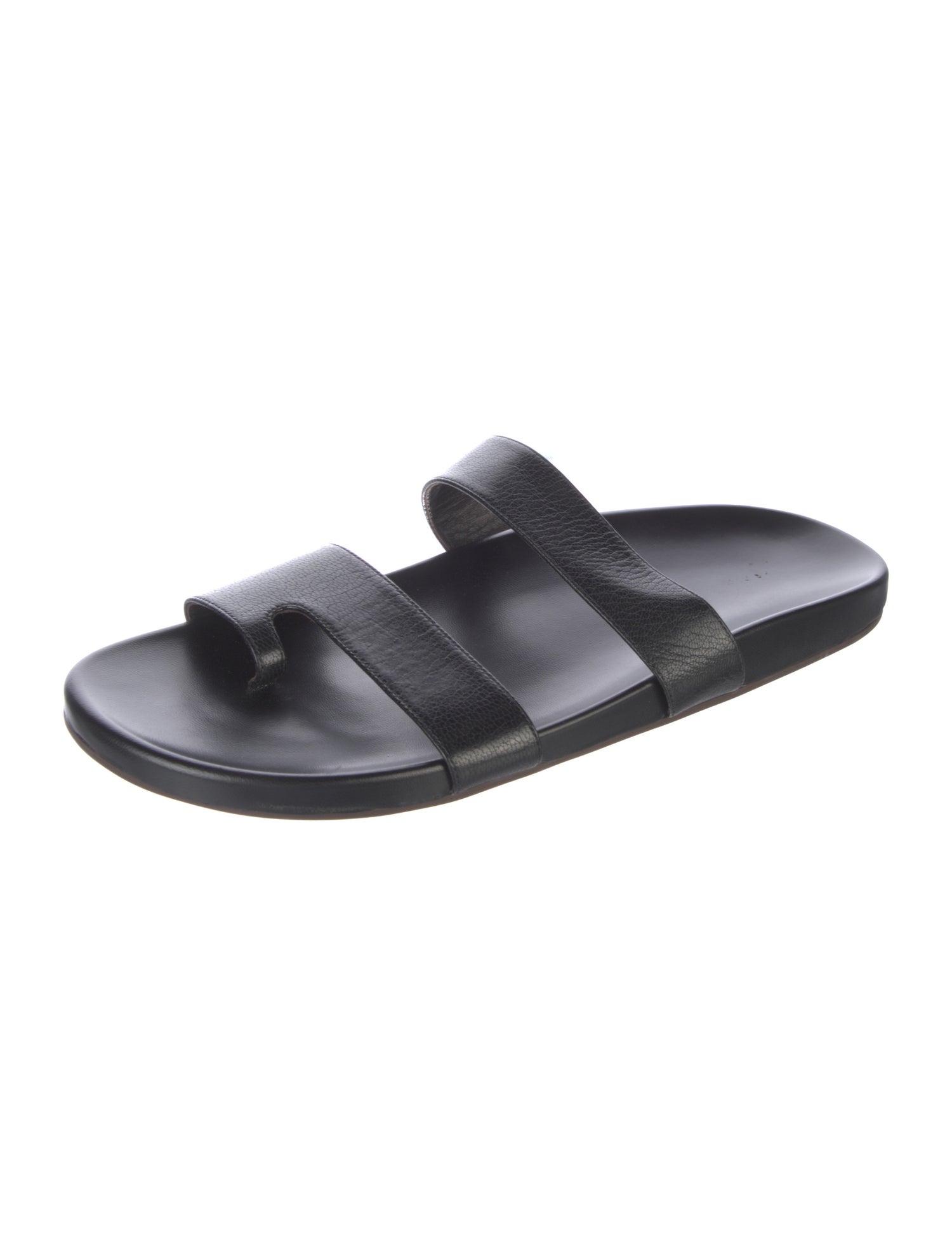 The Row Leather Slides