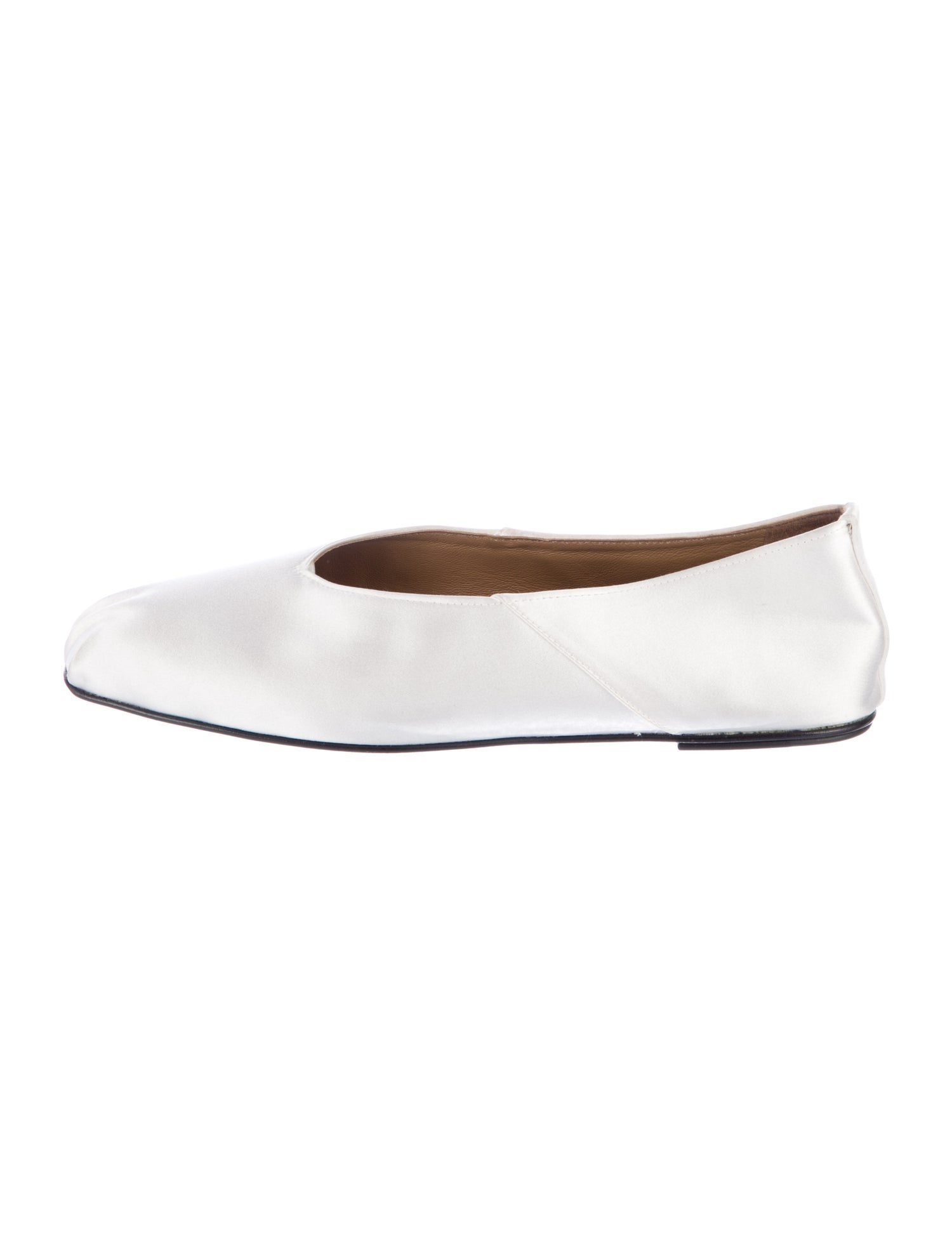The Row Satin Pleated Accents Flats