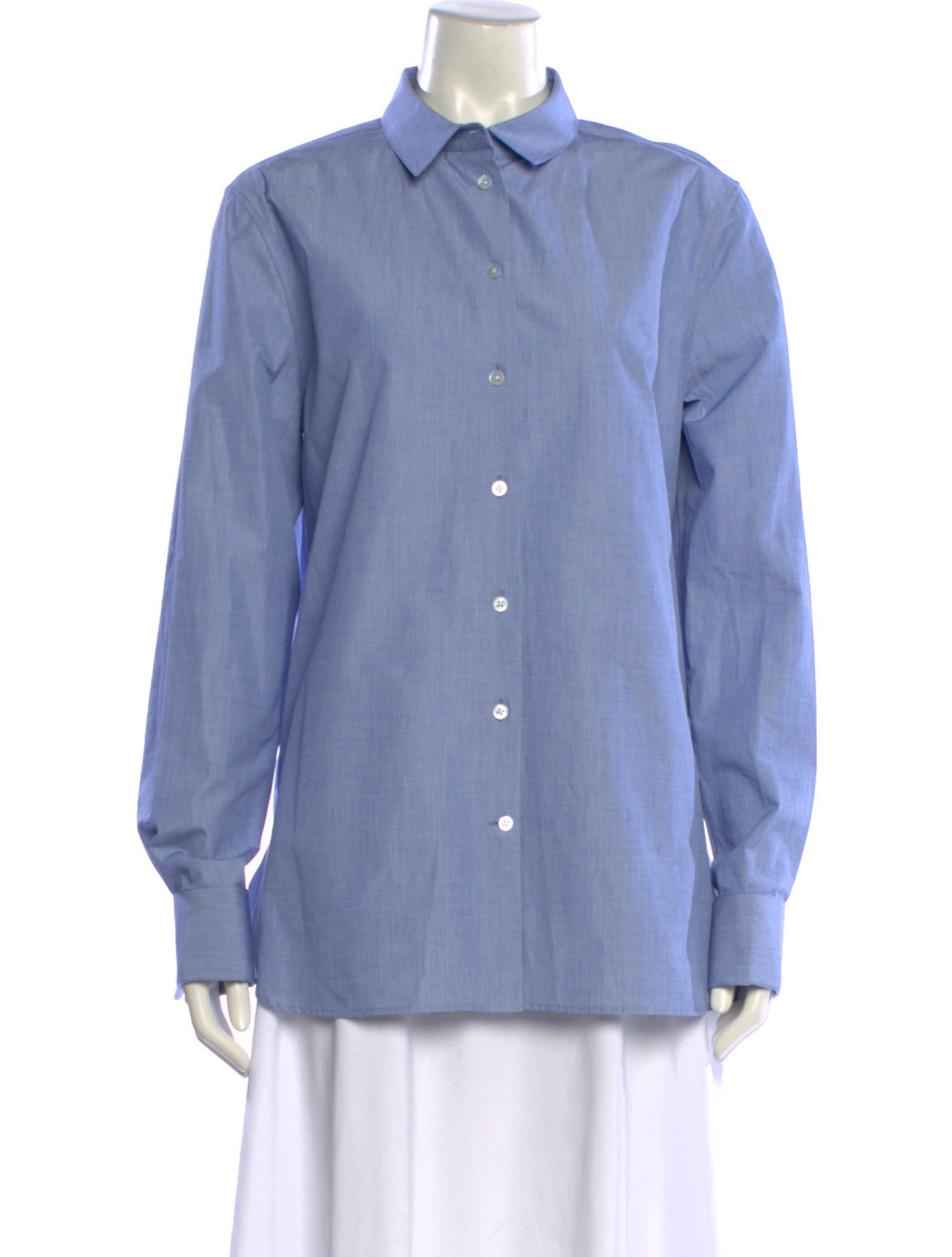 The Row Metis Long Sleeve Button-Up Top