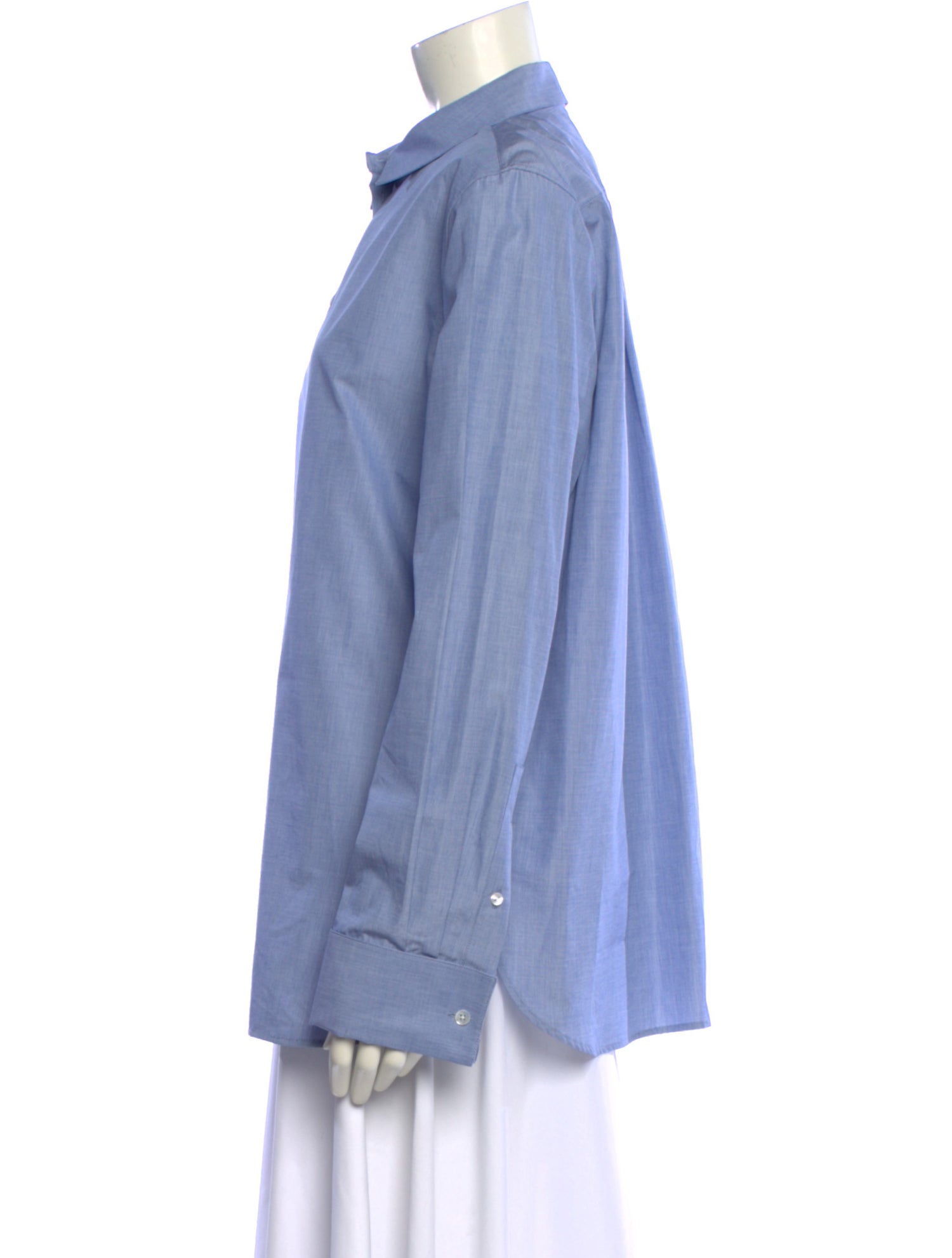 The Row Metis Long Sleeve Button-Up Top