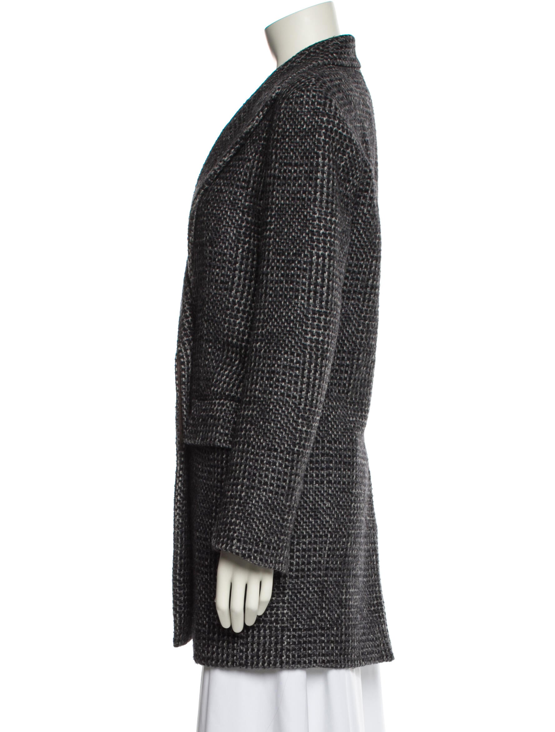 The Row Wool Tweed Pattern Peacoat