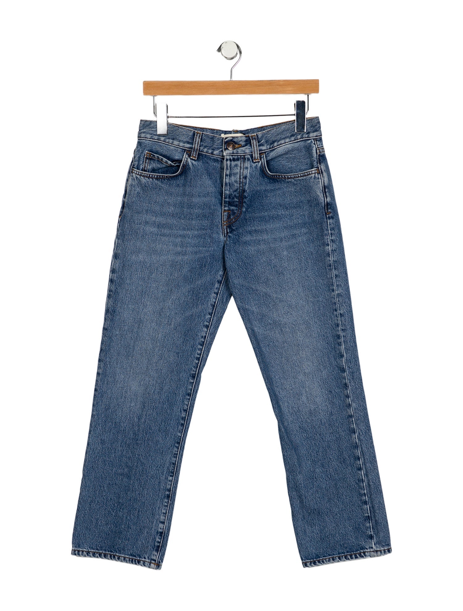 The Row Mid-Rise Straight Leg Jeans