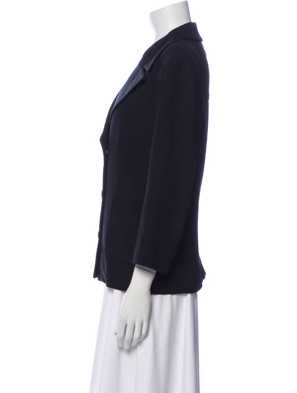 The Row Jacket Black Pointed Collar Patch Pockets… - image 2