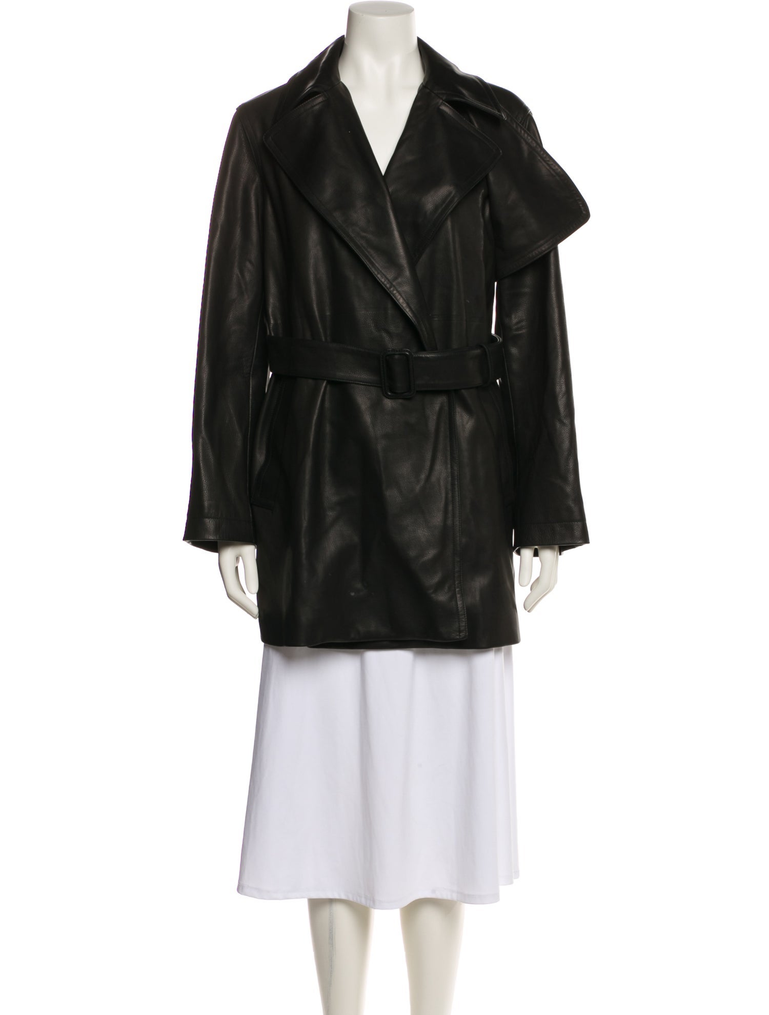 The Row Leather Faux Fur Coat