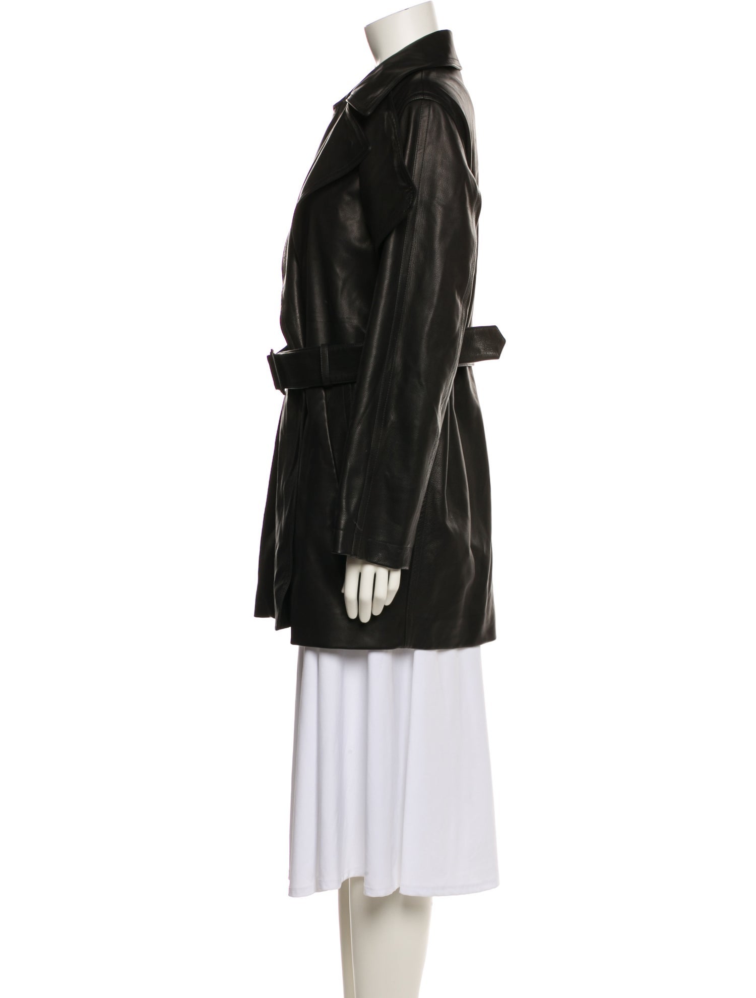 The Row Leather Faux Fur Coat