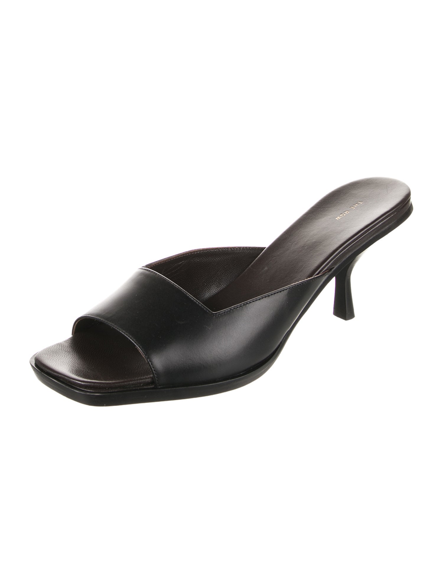 The Row Lauren Leather Slides