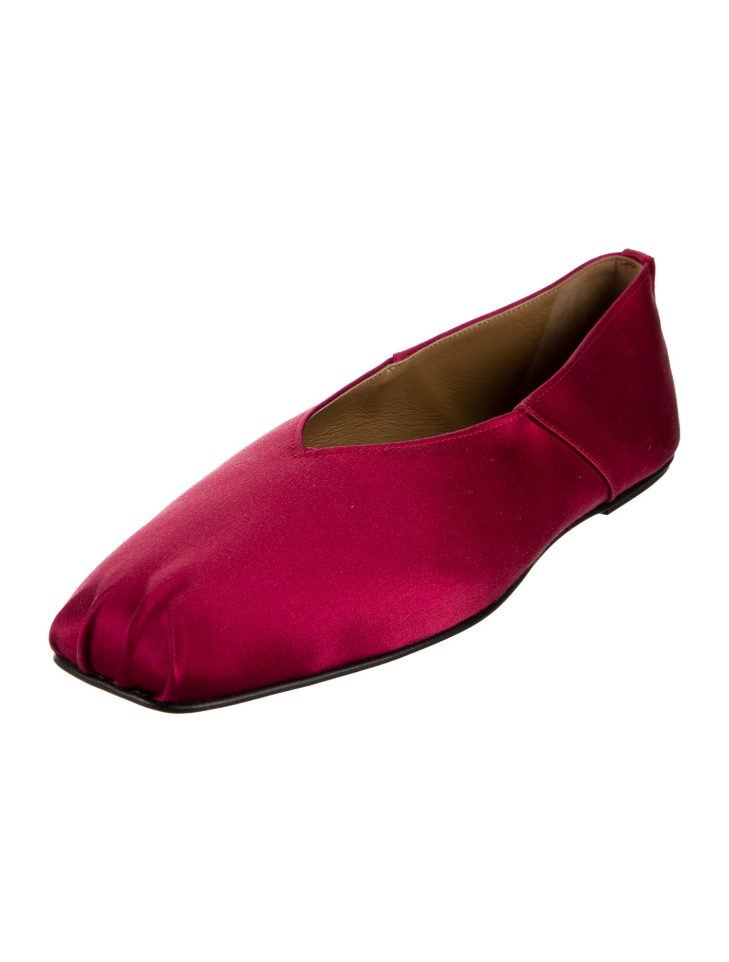 The Row Satin Ballet Flats