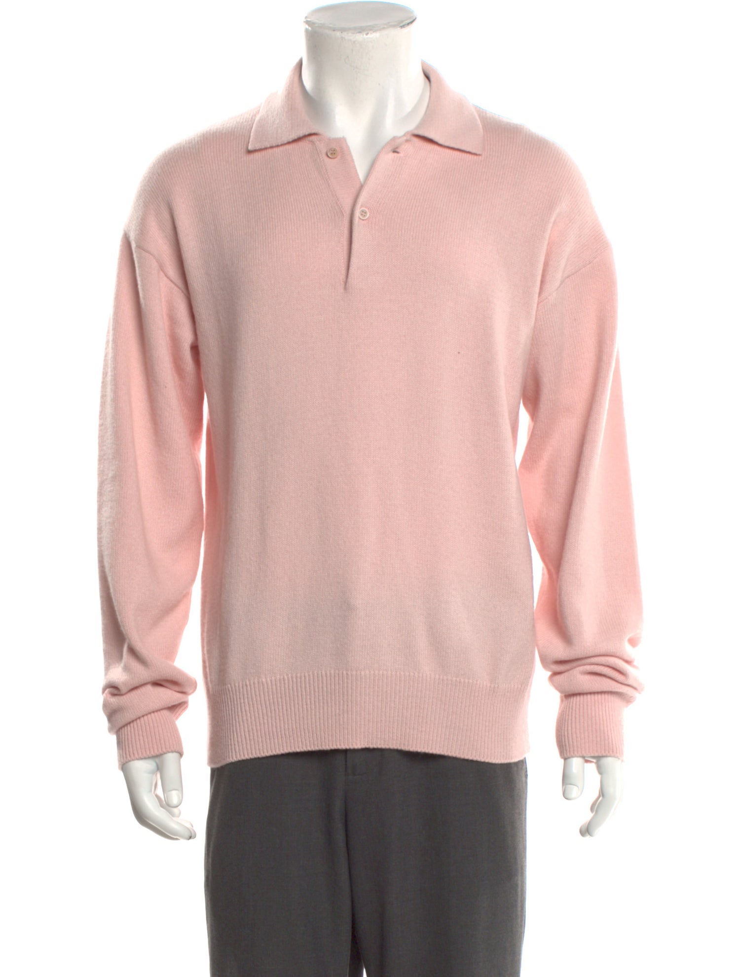 The Row Collar Long Sleeve Polo Sweater