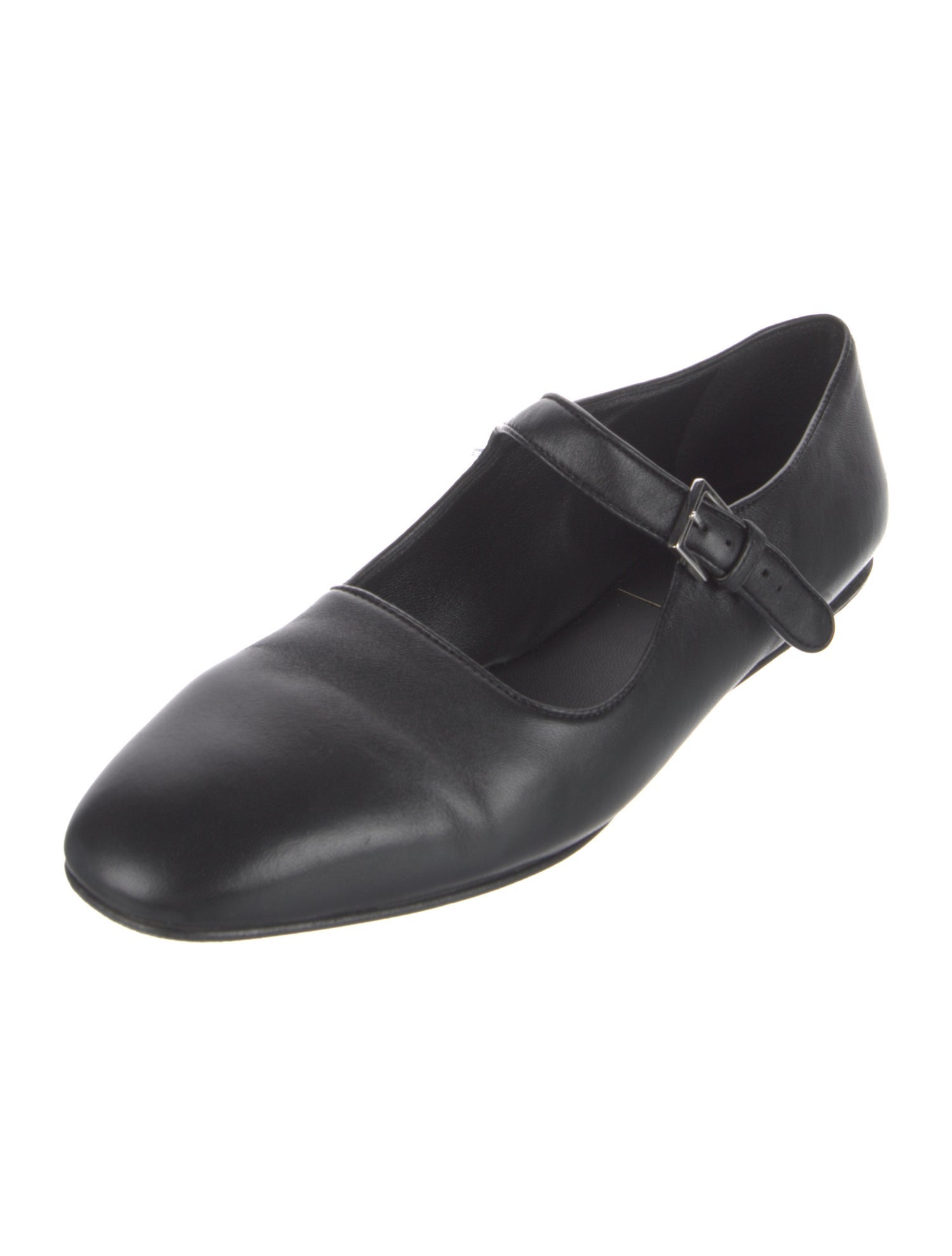 The Row Ava Leather Mary Jane Flats