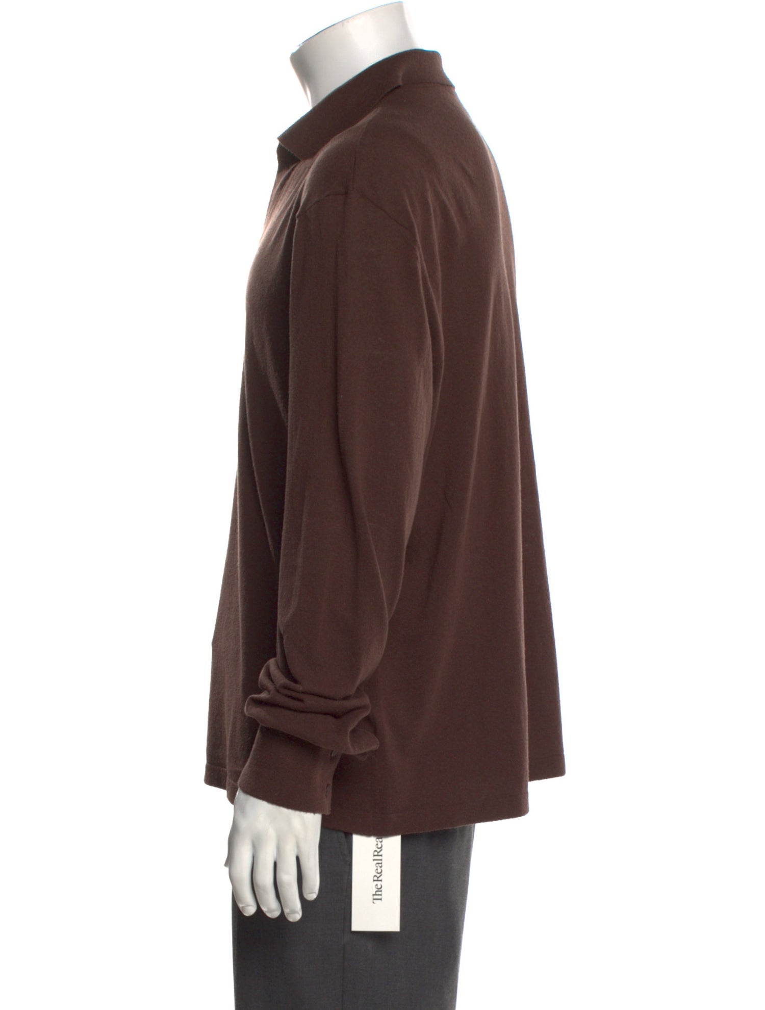 The Row Stafford Silk Polo Sweater