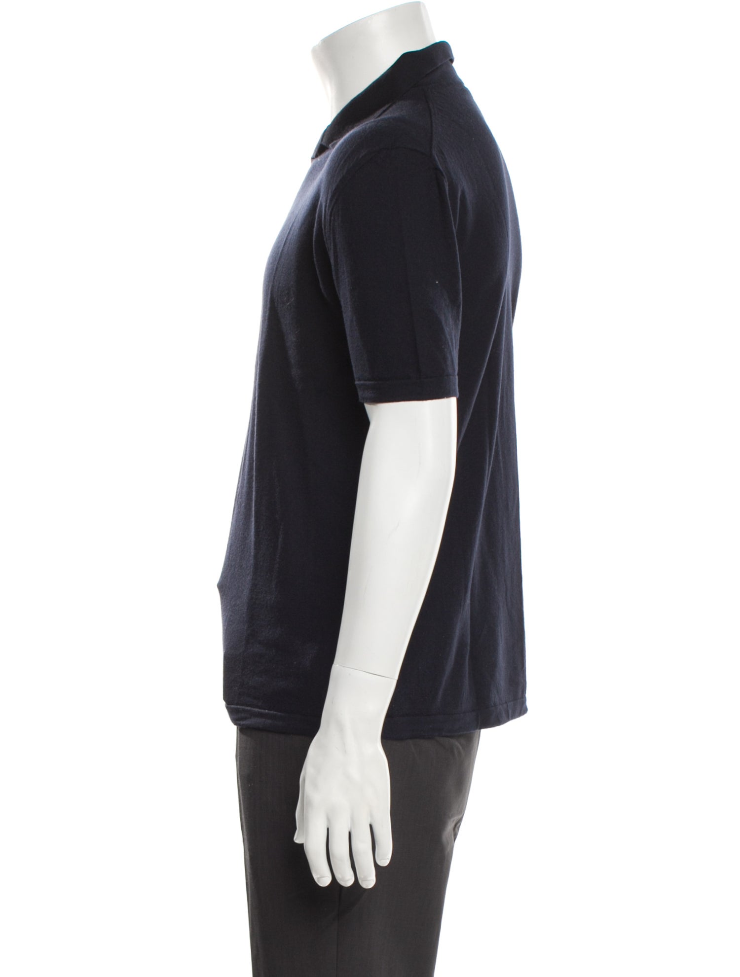 The Row Virgin Wool V-Neck Polo Shirt
