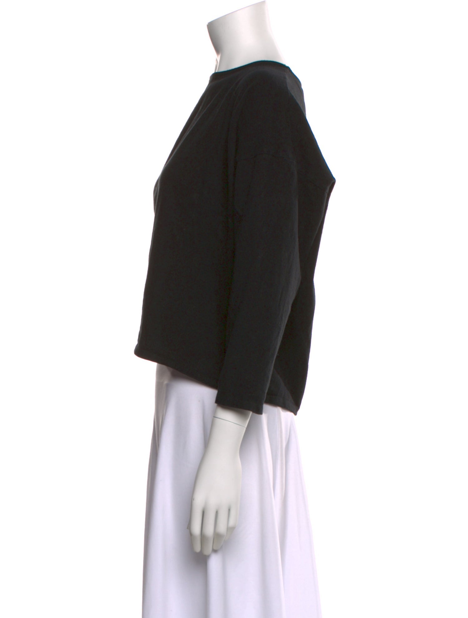 The Row Crew Neck Three-Quarter Sleeve Top