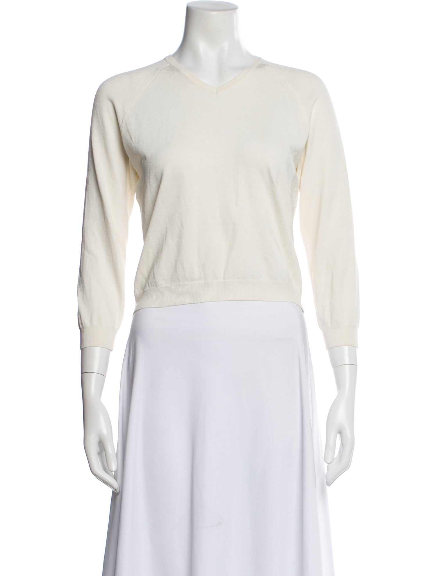 The Row Silk V-Neck Sweater