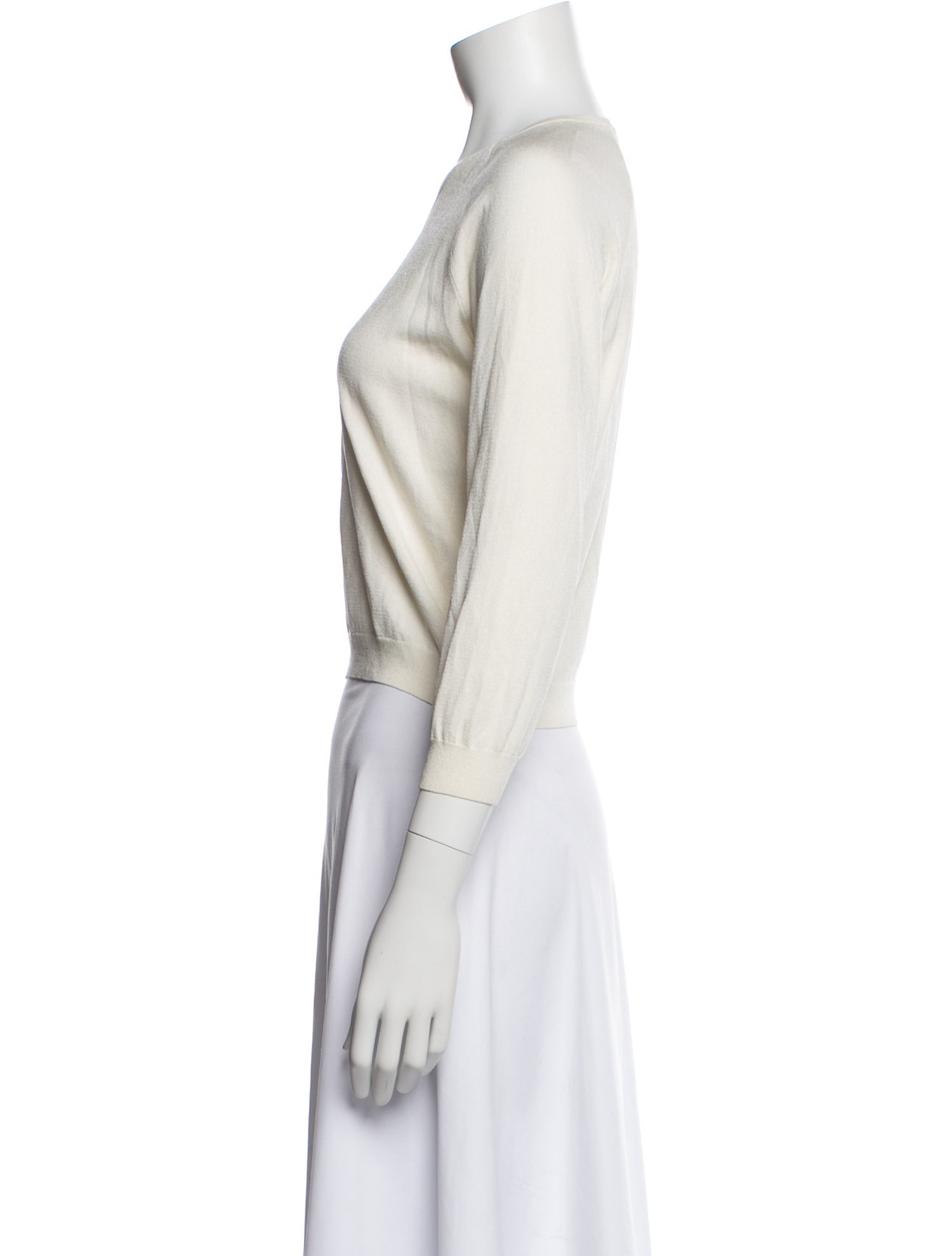 The Row Silk V-Neck Sweater