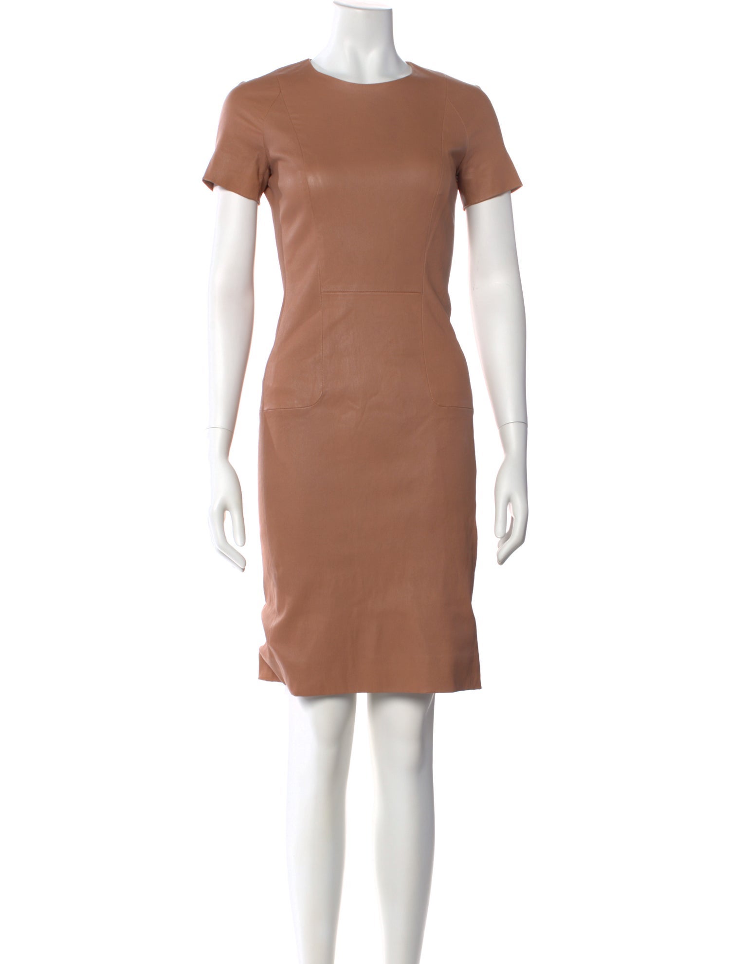 The Row Leather Knee-Length Dress