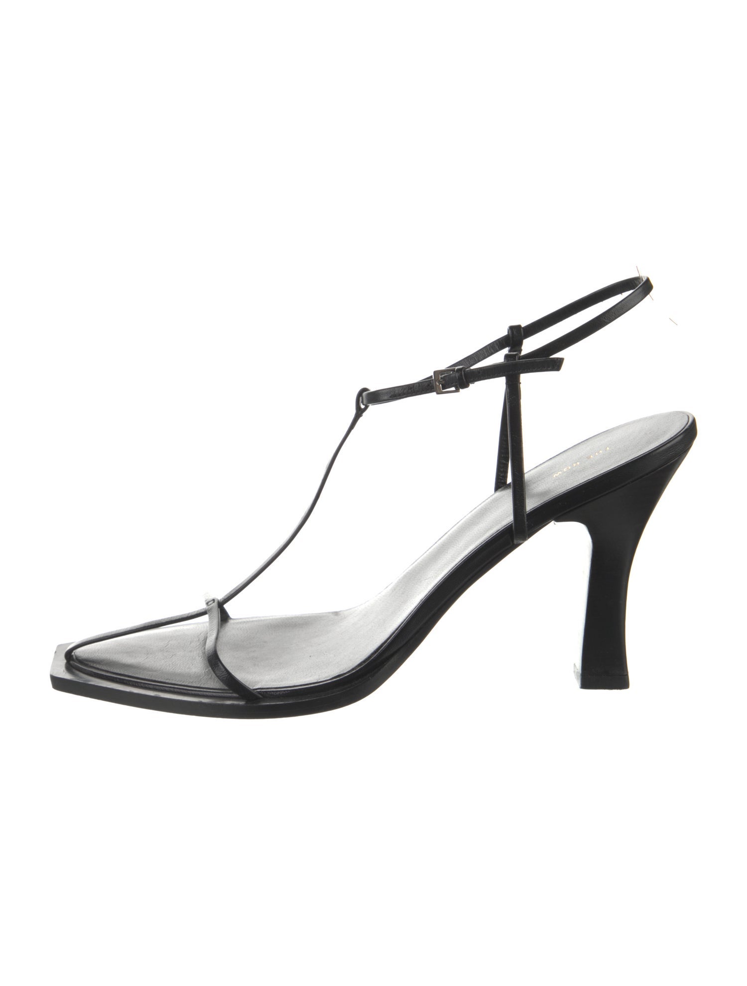 The Row T-Bar Leather T-Strap Sandals