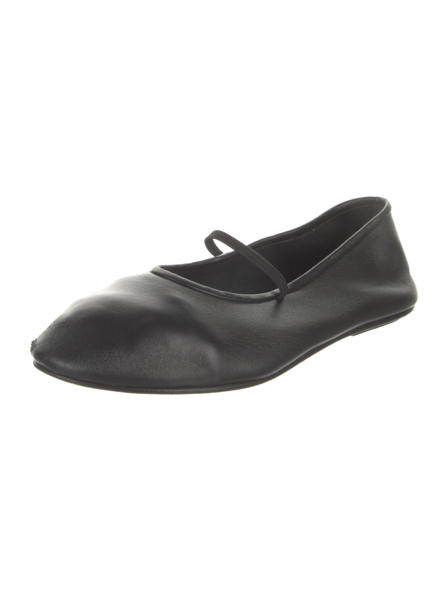 The Row Leather Mary Jane Flats