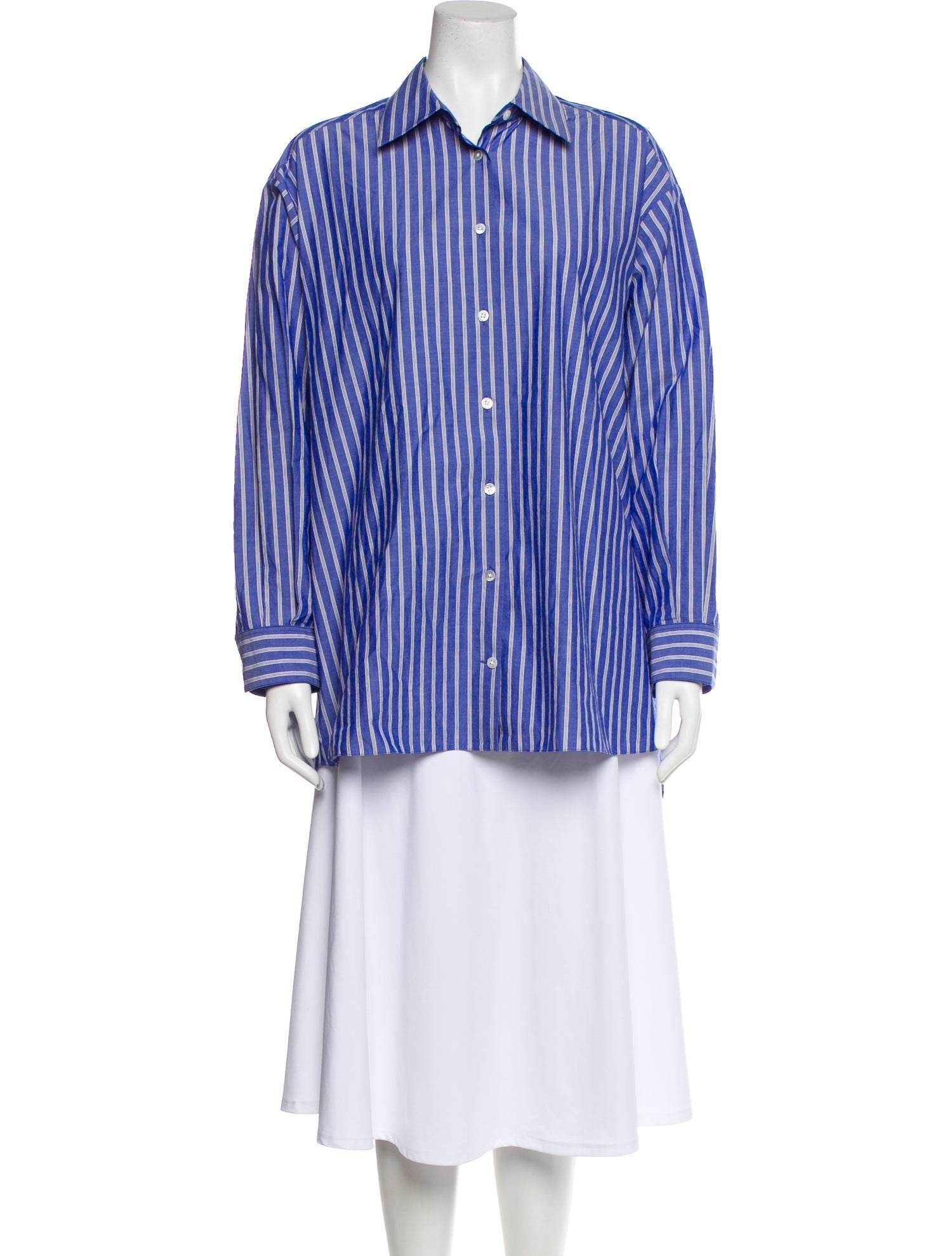 The Row Luka Striped Button-Up Top