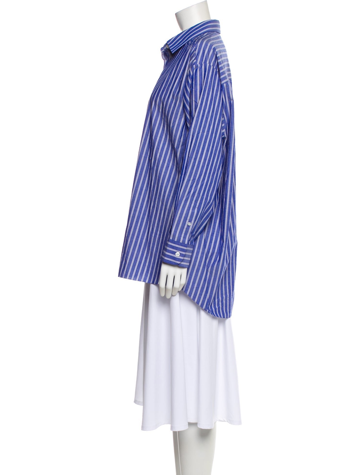 The Row Luka Striped Button-Up Top