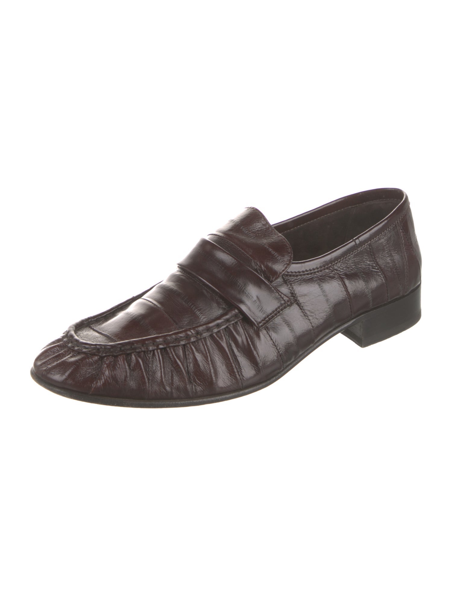 The Row Soft Eel Skin Loafers