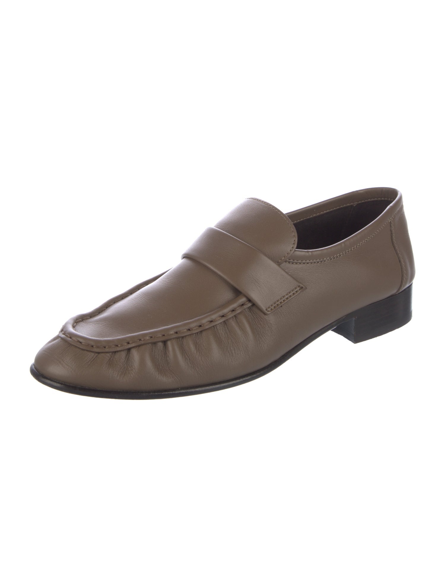 The Row Soft Loafer Leather Loafers