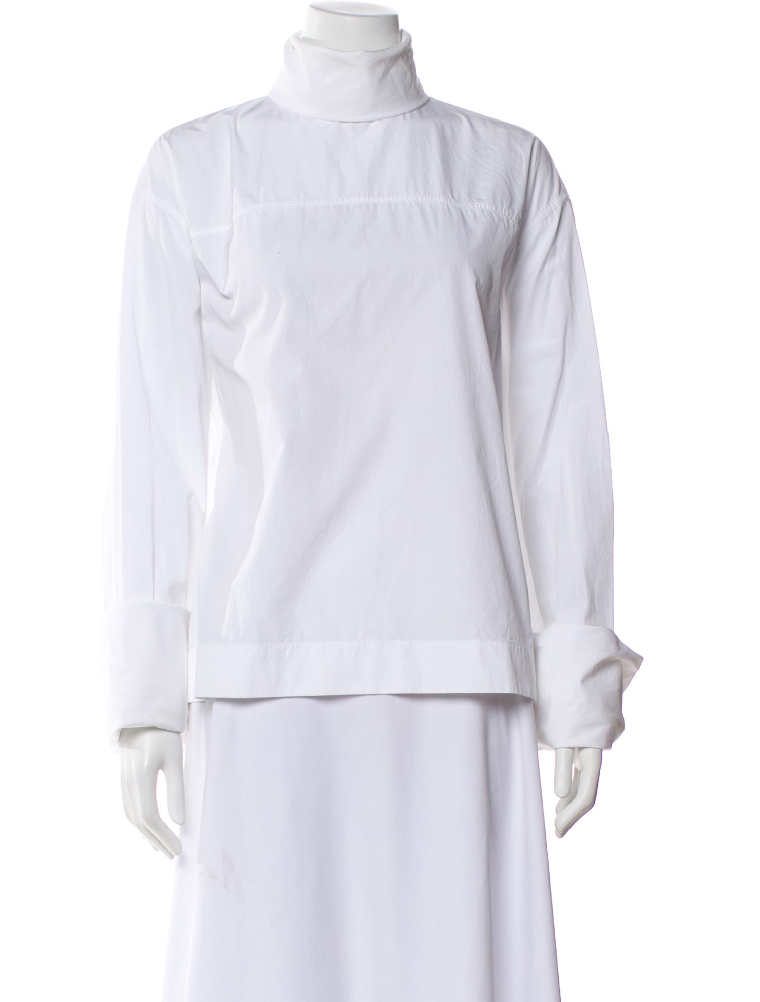 The Row Turtleneck Long Sleeve Blouse