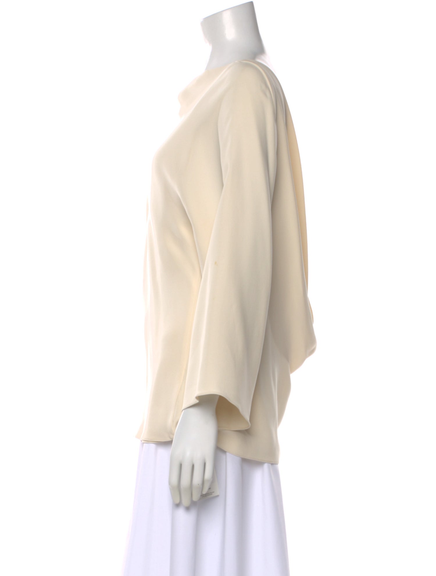 The Row Silk Bateau Neckline Blouse