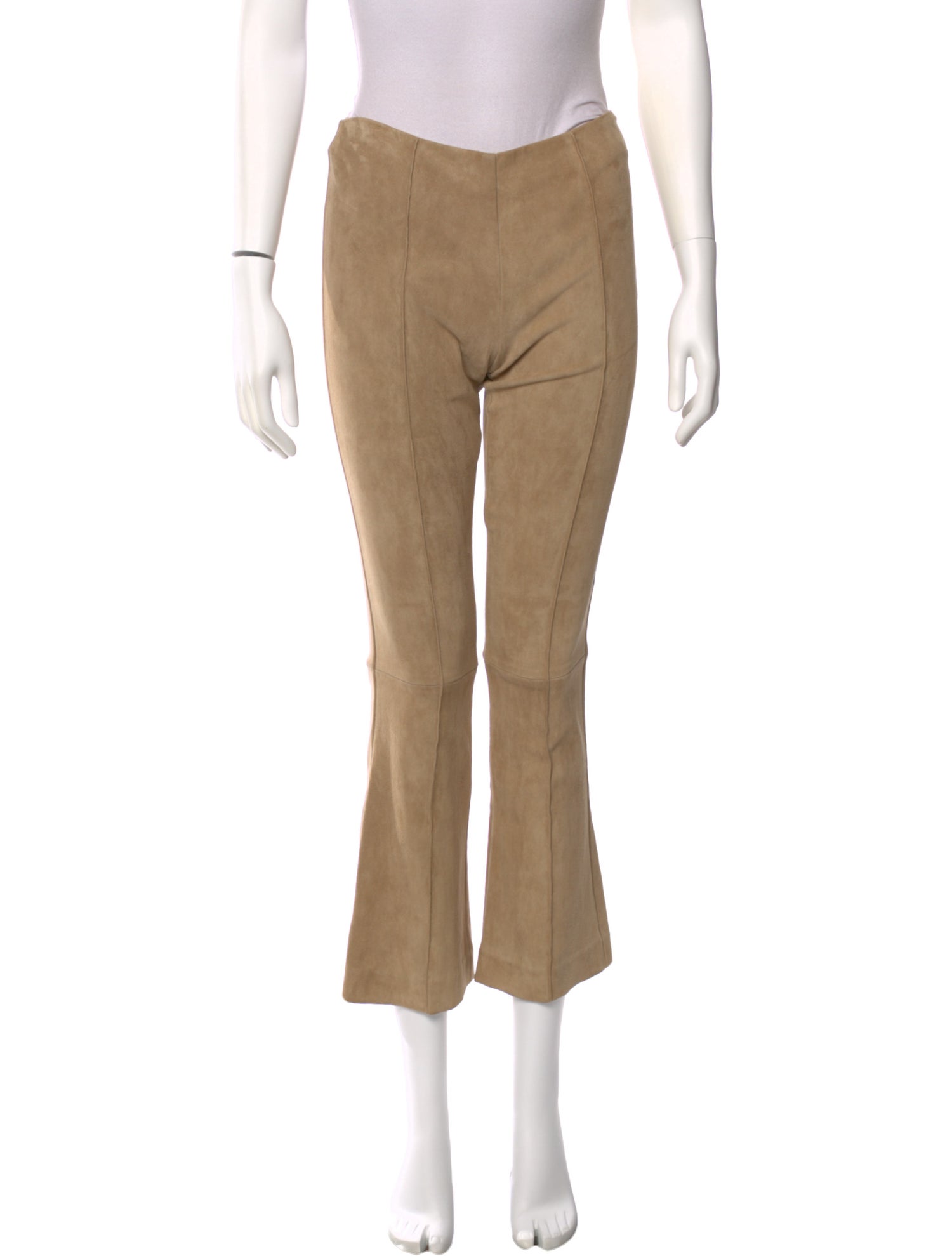 The Row Leather Straight Leg Pants