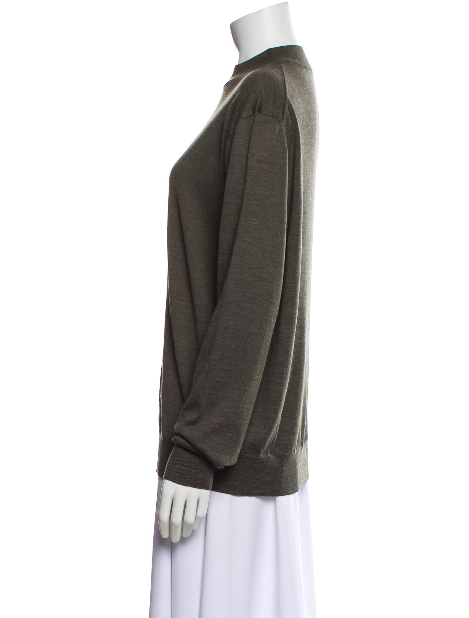 The Row Merino Wool Mock Neck Sweater